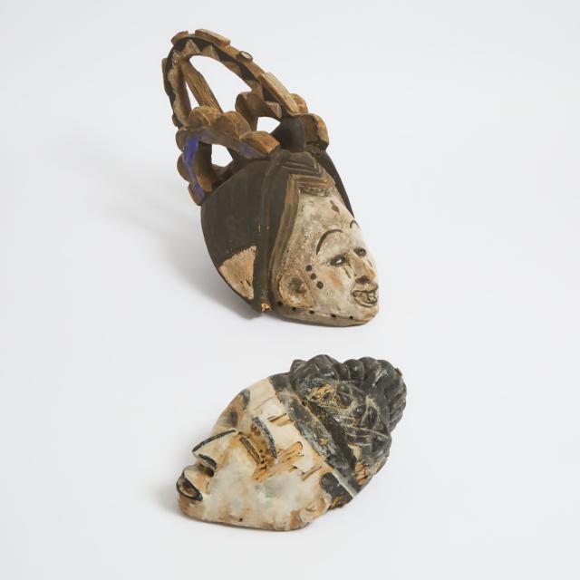 Two Igbo Helmet Masks, West Africa, early to mid 20th century