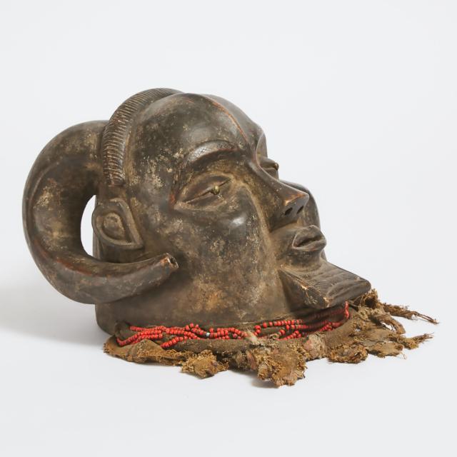 Kuba Helmet Mask, Democratic Republic of Congo, Central Africa, early to mid 20th century