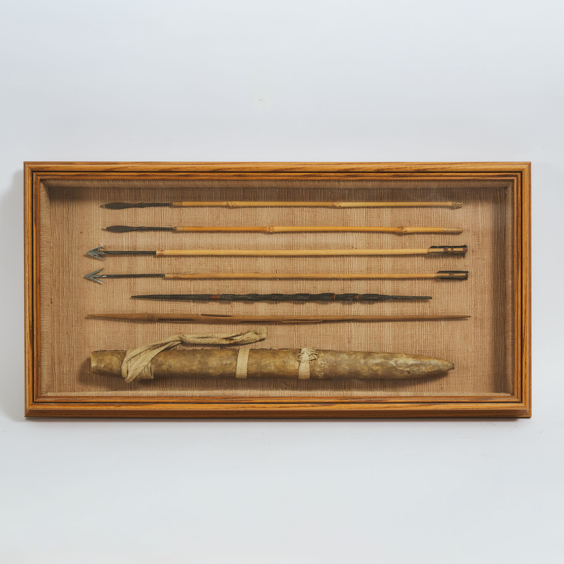 Framed Papua New Guinea Quiver and Arrows