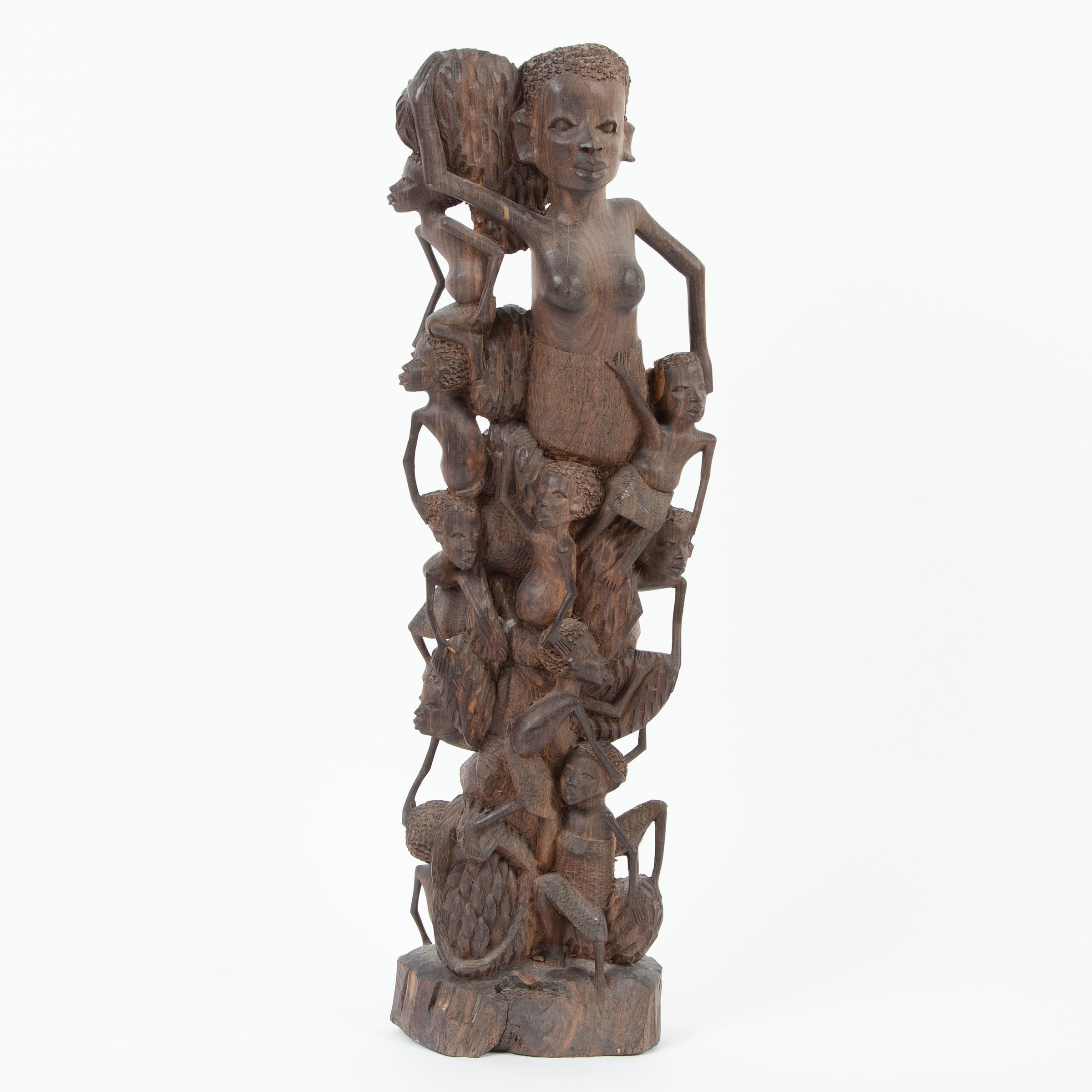 Makonde Ujama "Tree of Life" Sculpture, Tanzania, East Africa, mid to late 20th century