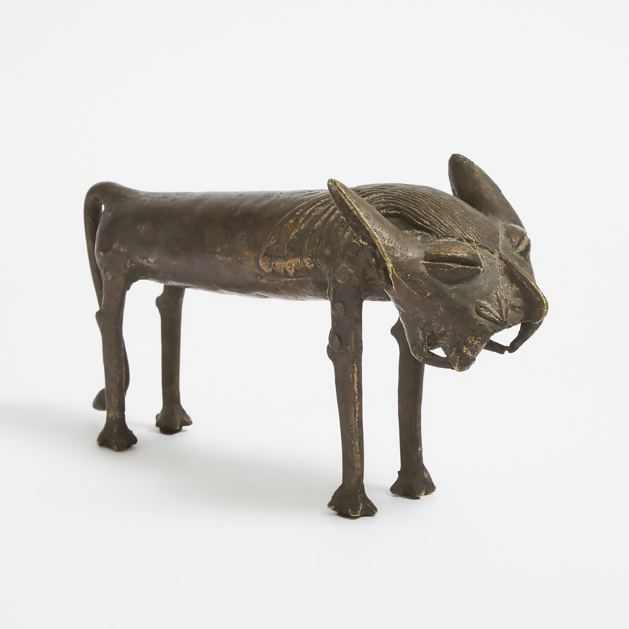 Benin Bronze Lion, 20th century