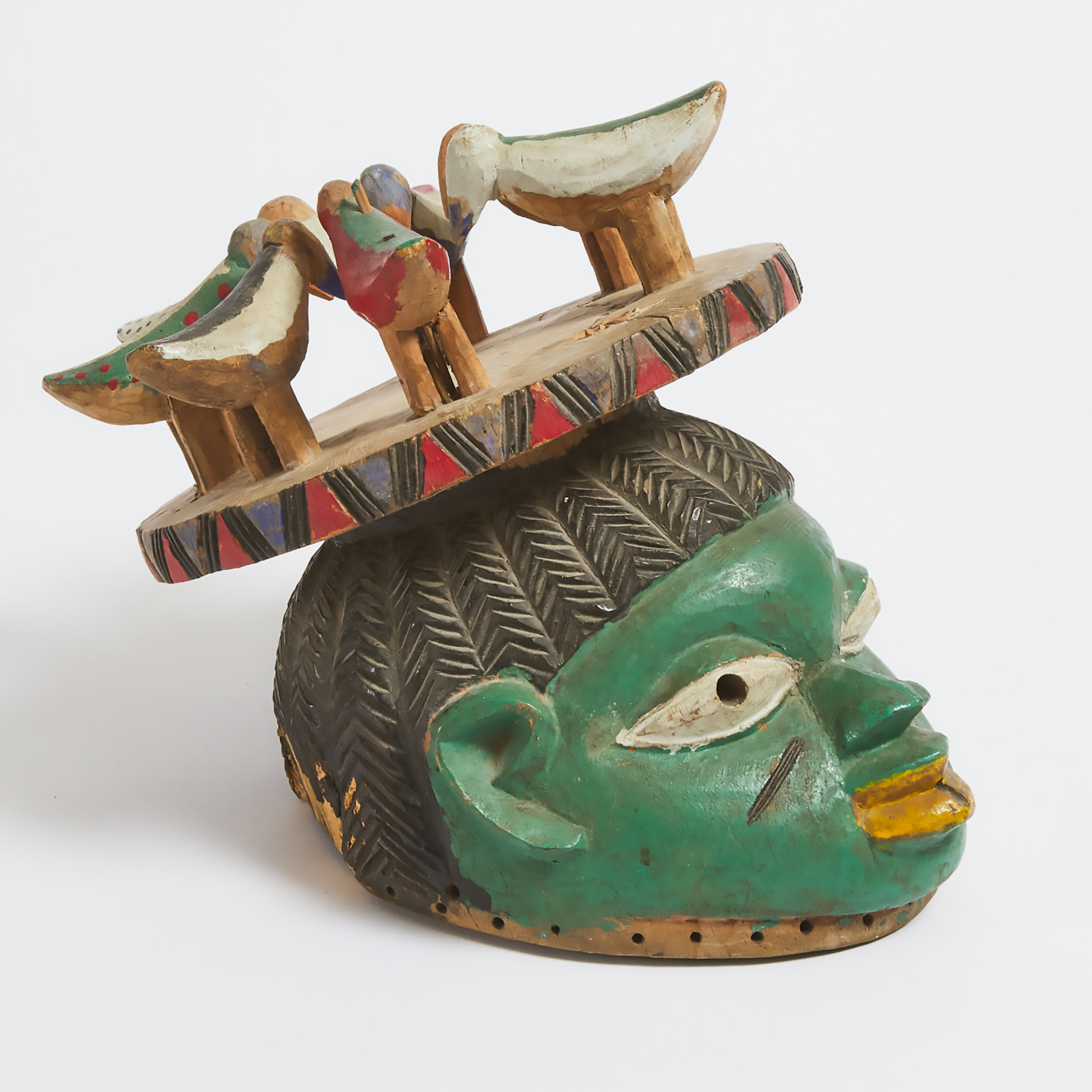 Yoruba Gelede Helmet Mask, West Africa, mid to late 20th century