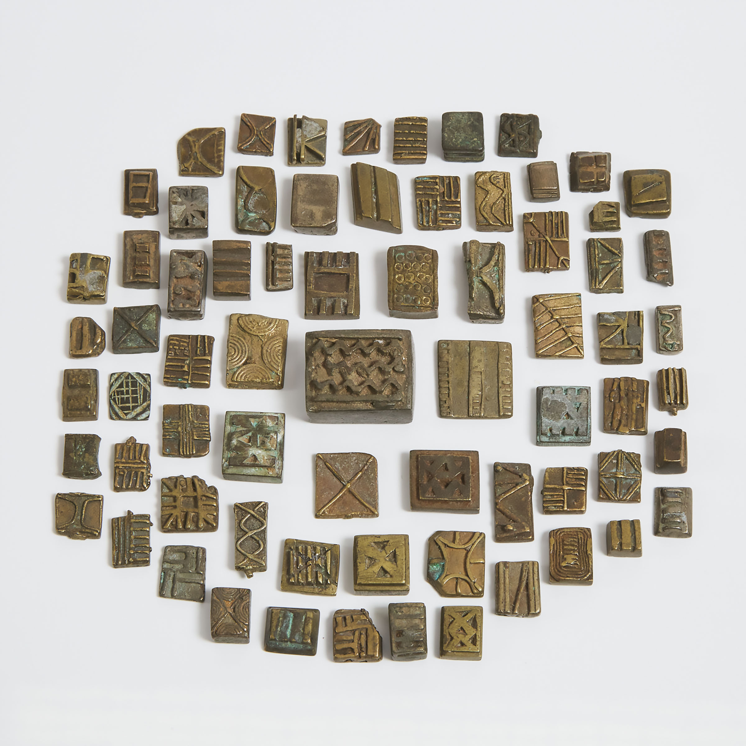 Group of 75 Akan Goldweights, Ghana, West Africa, 19th/20th century