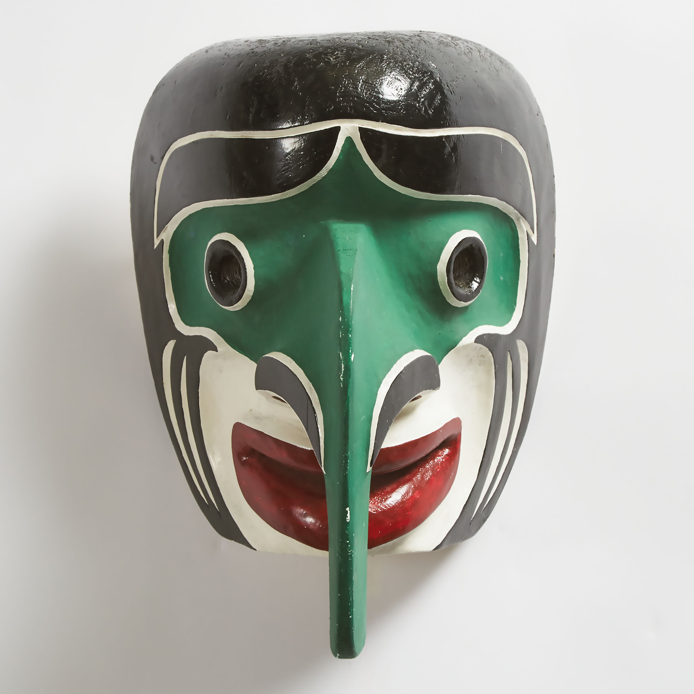 Northwest Coast Carved and Painted Cedar Mask, 20th century