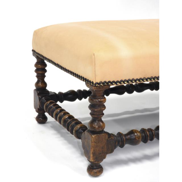 Victorian Turned and Ebonized Footstool/Bench, 19th century
