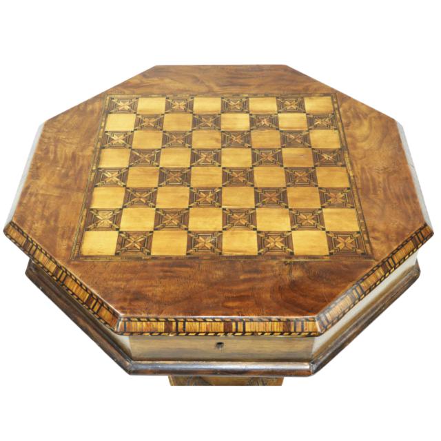 Victorian Mahogany  Work Table with Games Top, mid 19th century
