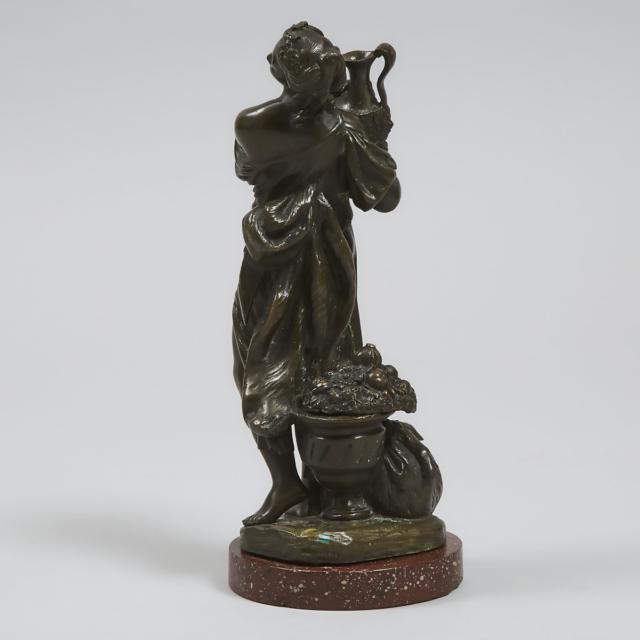 Italian Patinated Bronze Allegorical Figure of Spring, 19th century