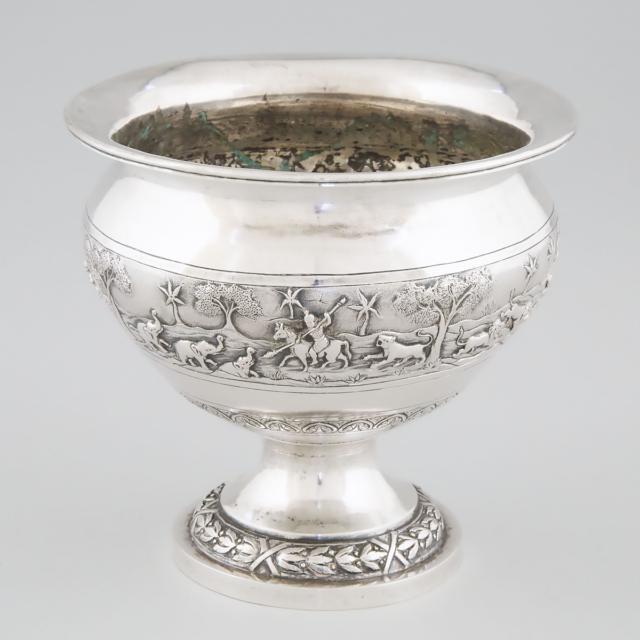 Indian Silver Footed Bowl, early 20th century