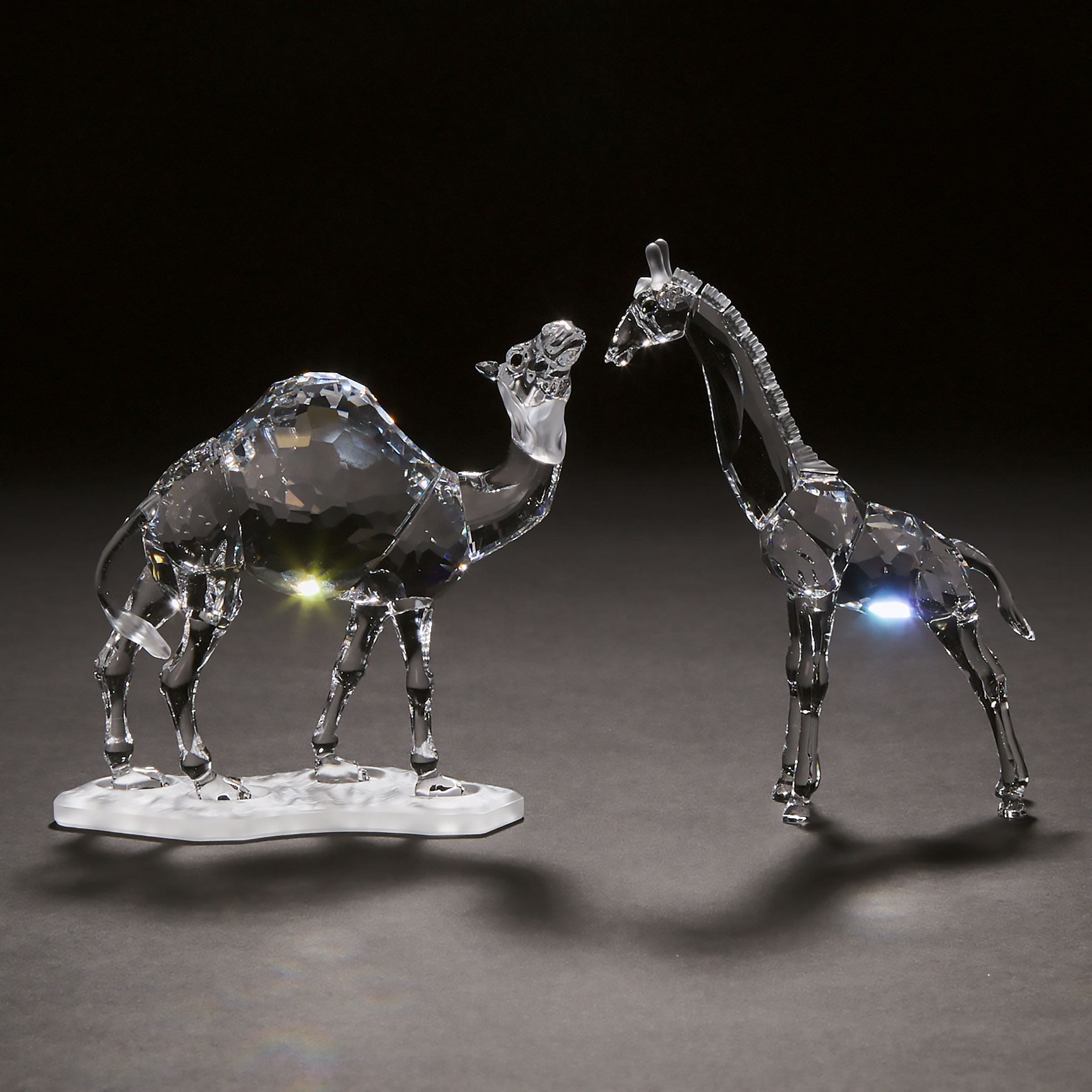 Swarovski Crystal Camel and Giraffe, 2004/2005