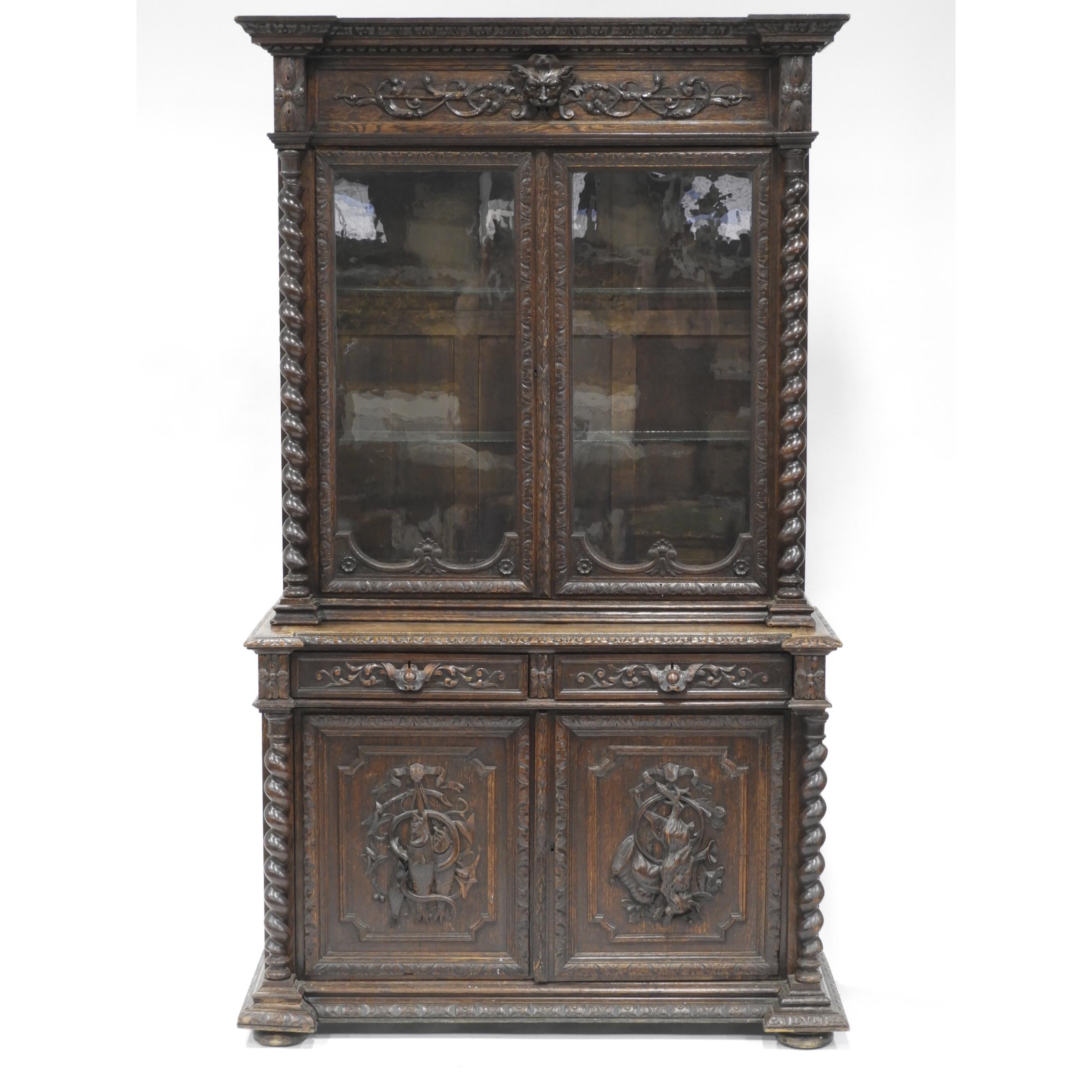 French Renaissance Revival Oak Cabinet, 19th/early 20th century 
