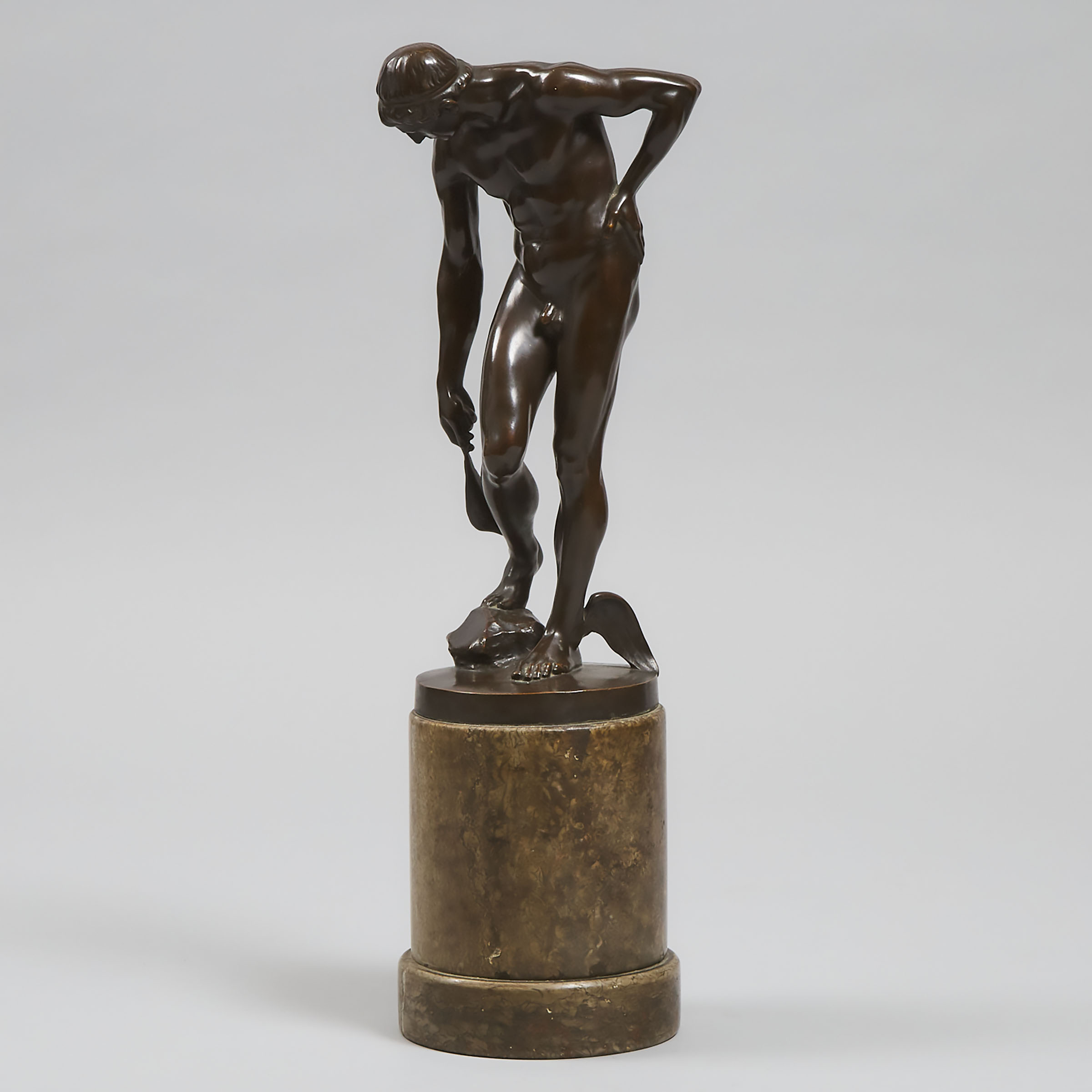 Patinated Bronze Figure of Mercury, After the Antique , 19th century
