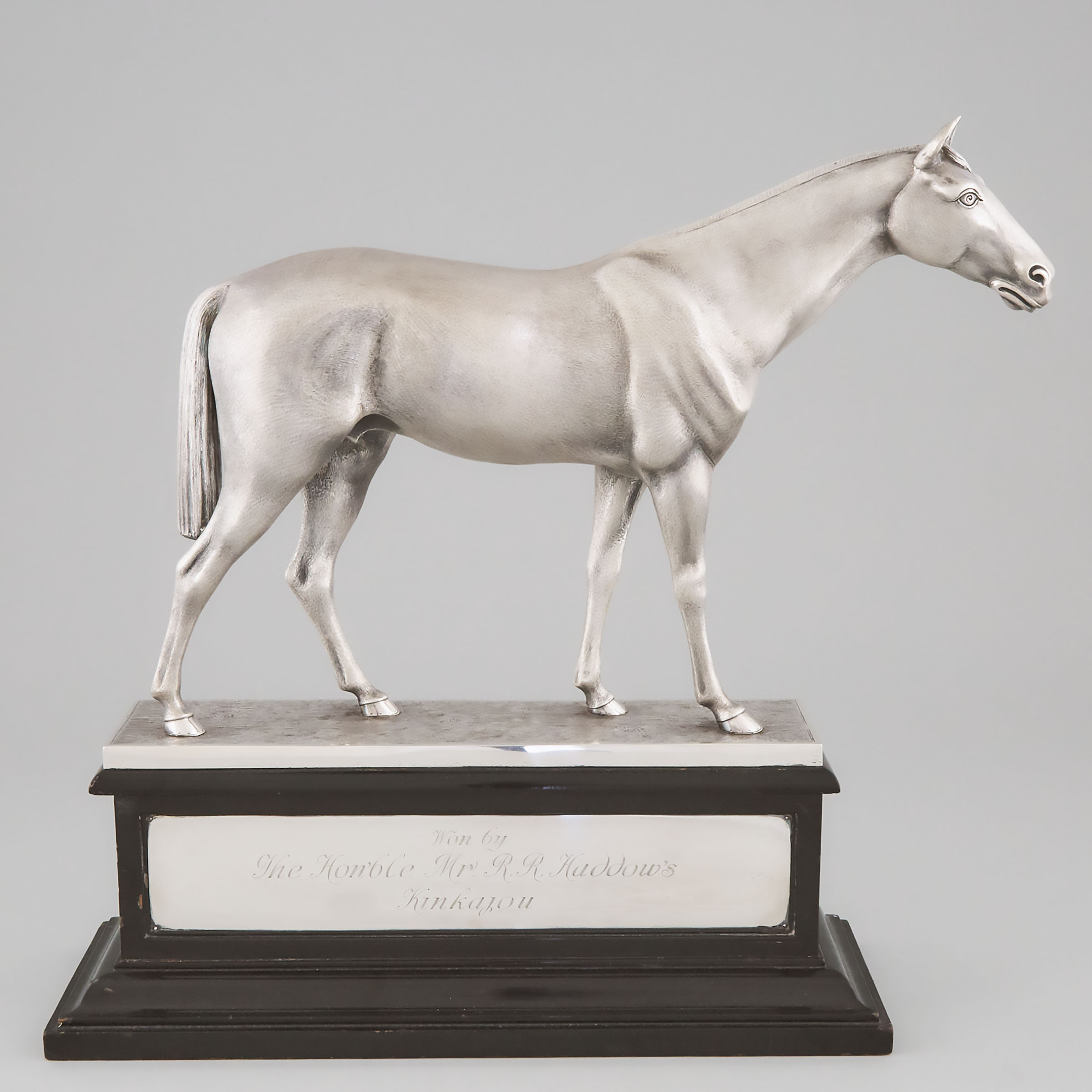 Indian Silver Racing Trophy Modelled as a Horse, Hamilton & Co., Calcutta, c.1940