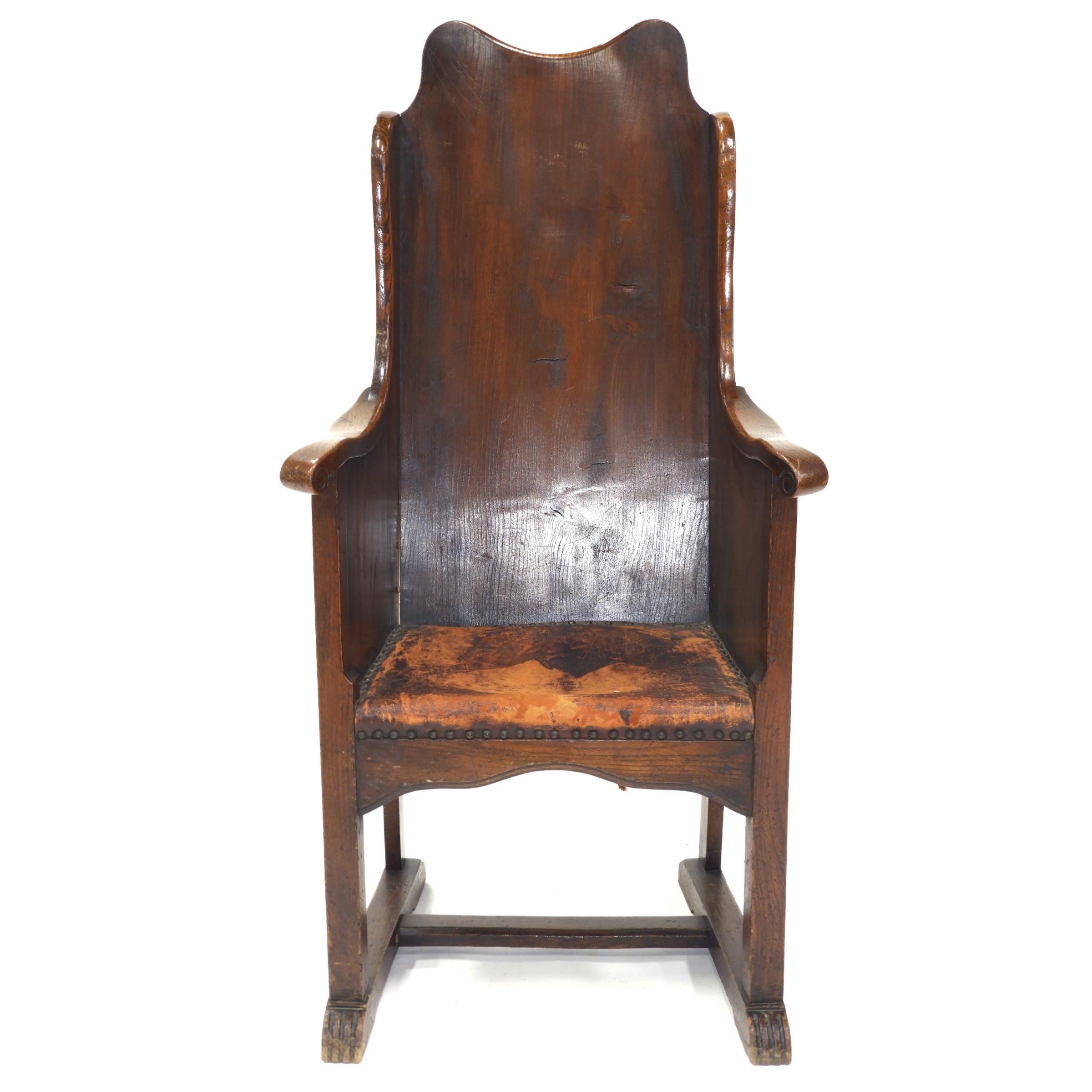 French Oak Parsons Chair, mid 19th century