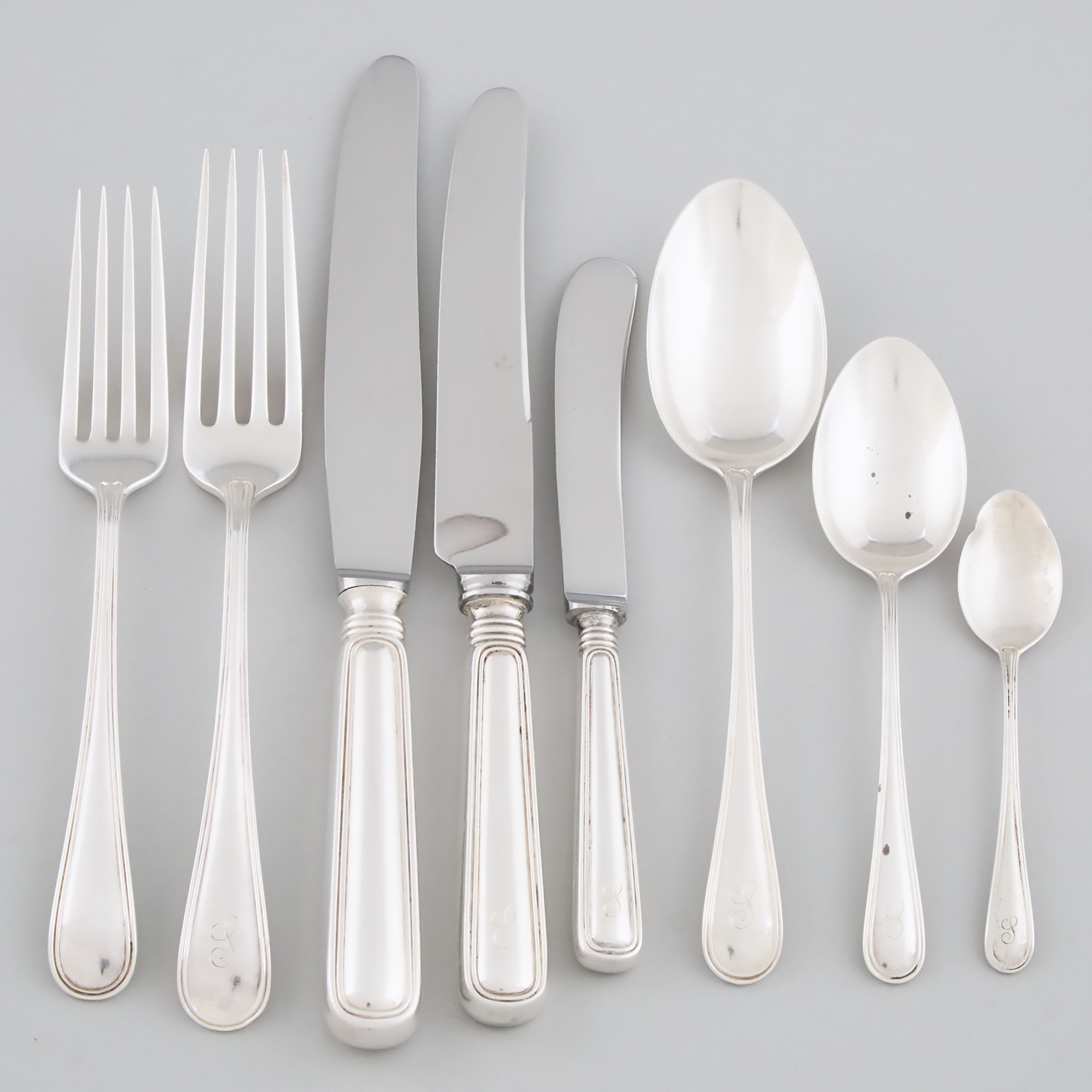 Canadian Silver ‘Saxon’ Pattern Flatware, Henry Birks & Sons, Montreal, Que., 20th century