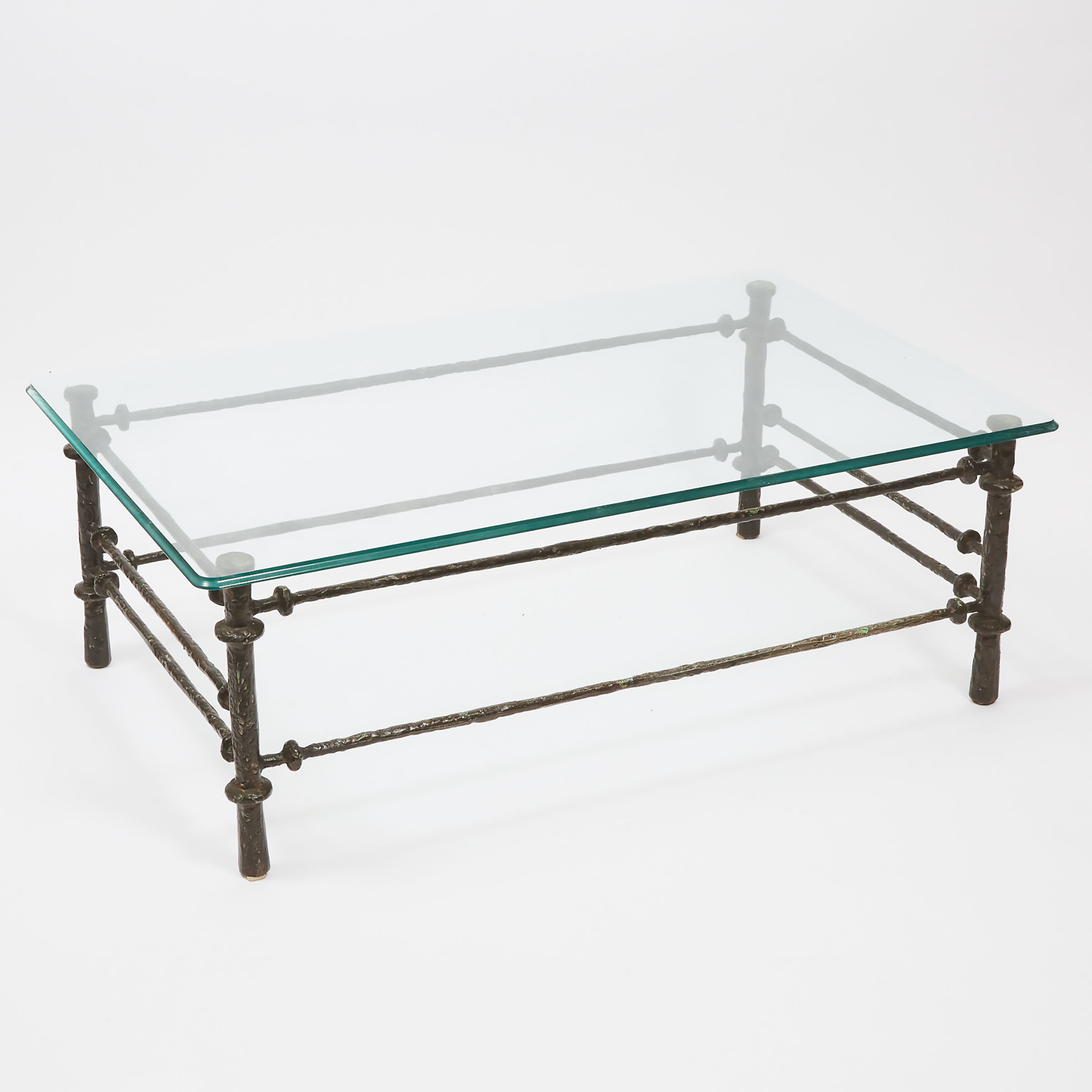 Contemporary Patinated Metal Coffee Table in the Manner of Diego Giacometti (1902-1985), c.1970