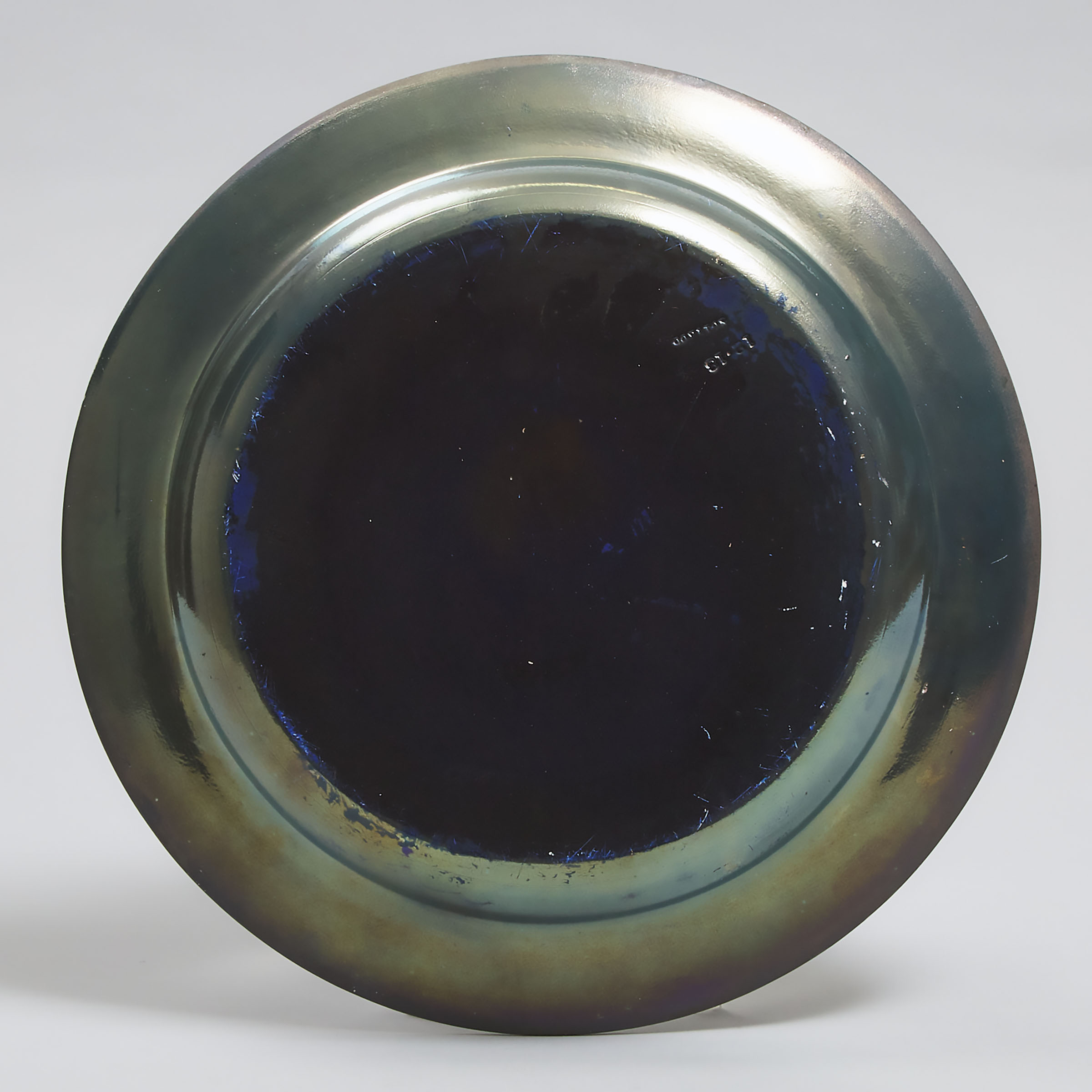Royal Doulton Blue and Silver Lustre Decorated Plate, c.1918