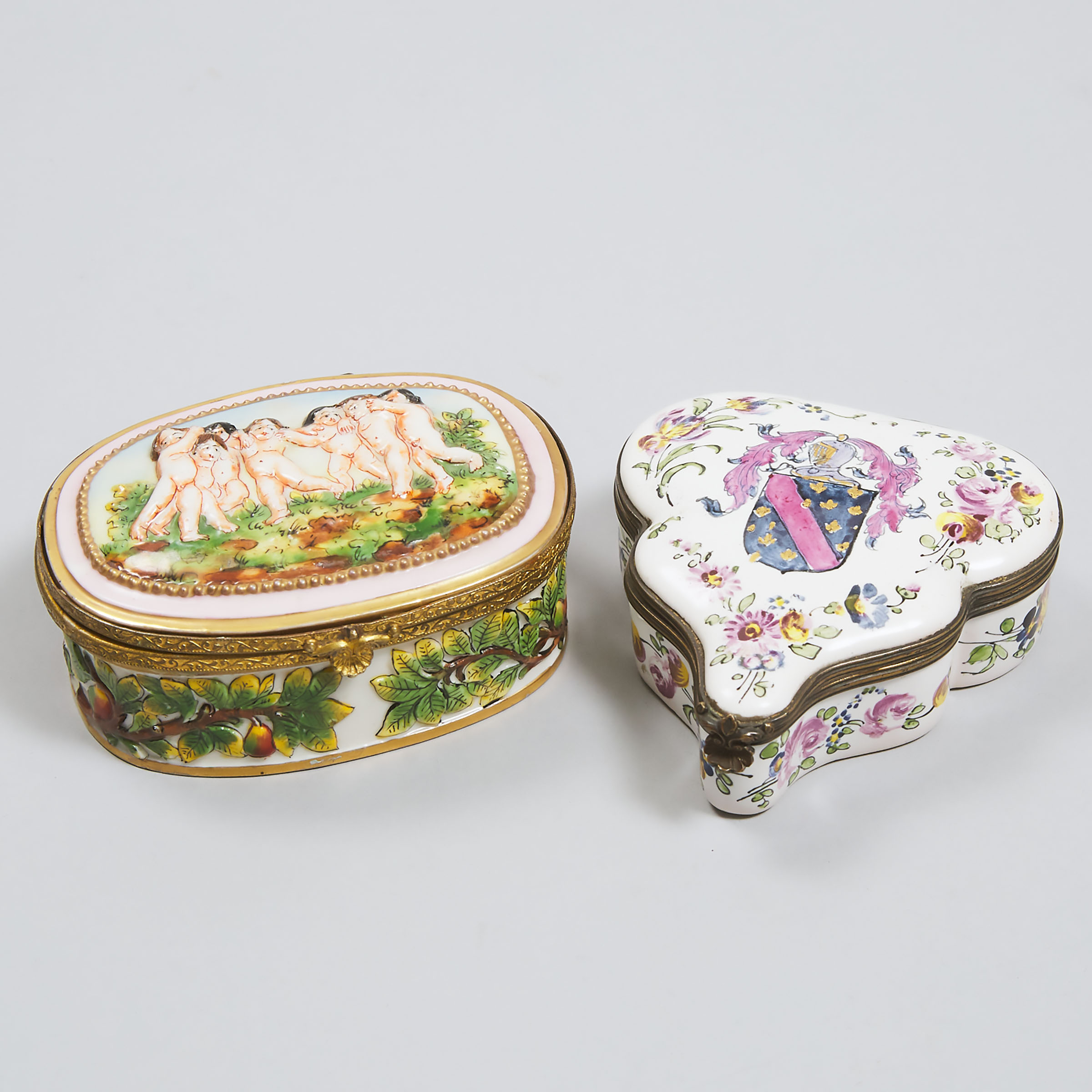 Two Continental Dresser Boxes, early 20th century