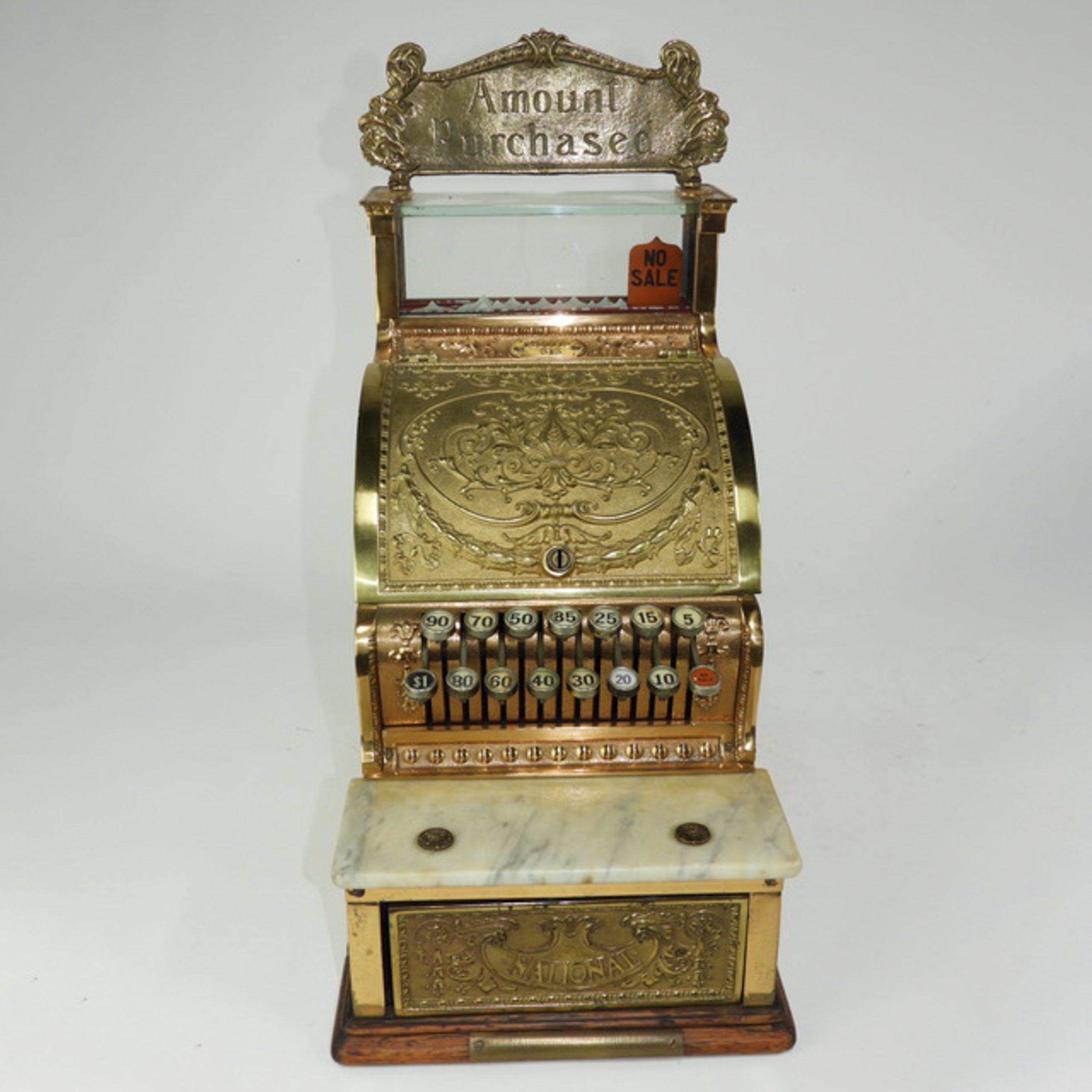 Small National Cash Register Brass Cash Register, c.1900