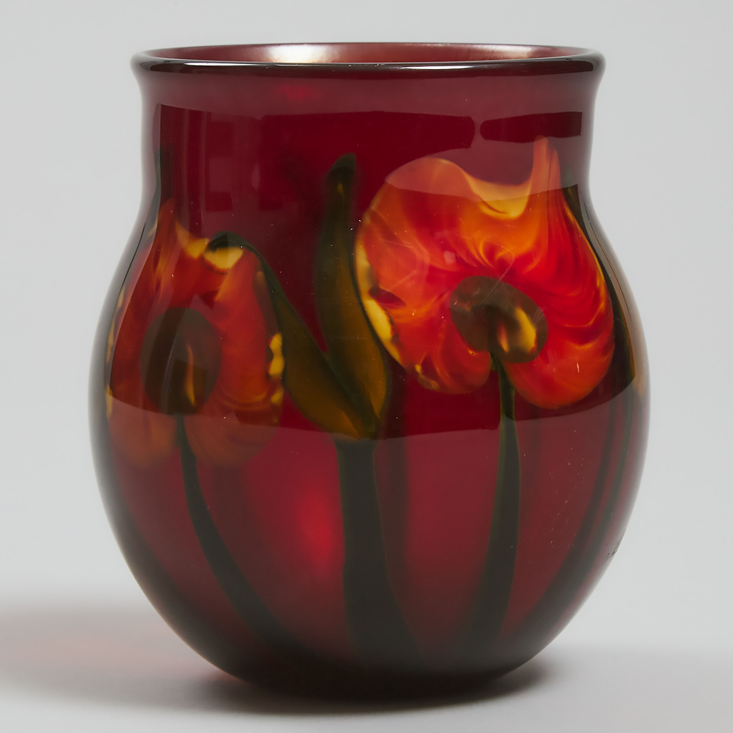 Charles Lotton (American, b.1935), 'Multi-Flora' Glass Vase, 1978