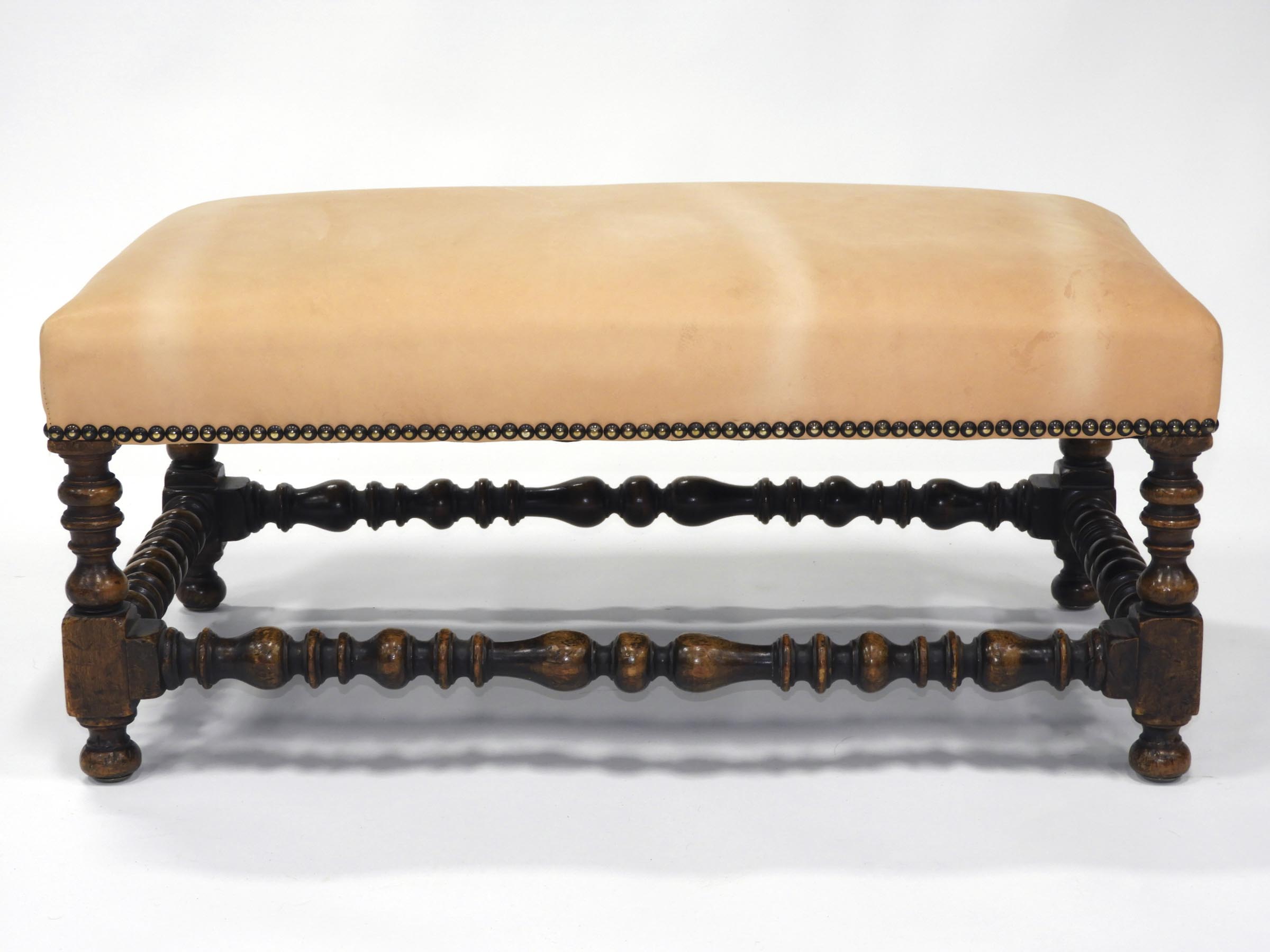 Victorian Turned and Ebonized Footstool/Bench, 19th century