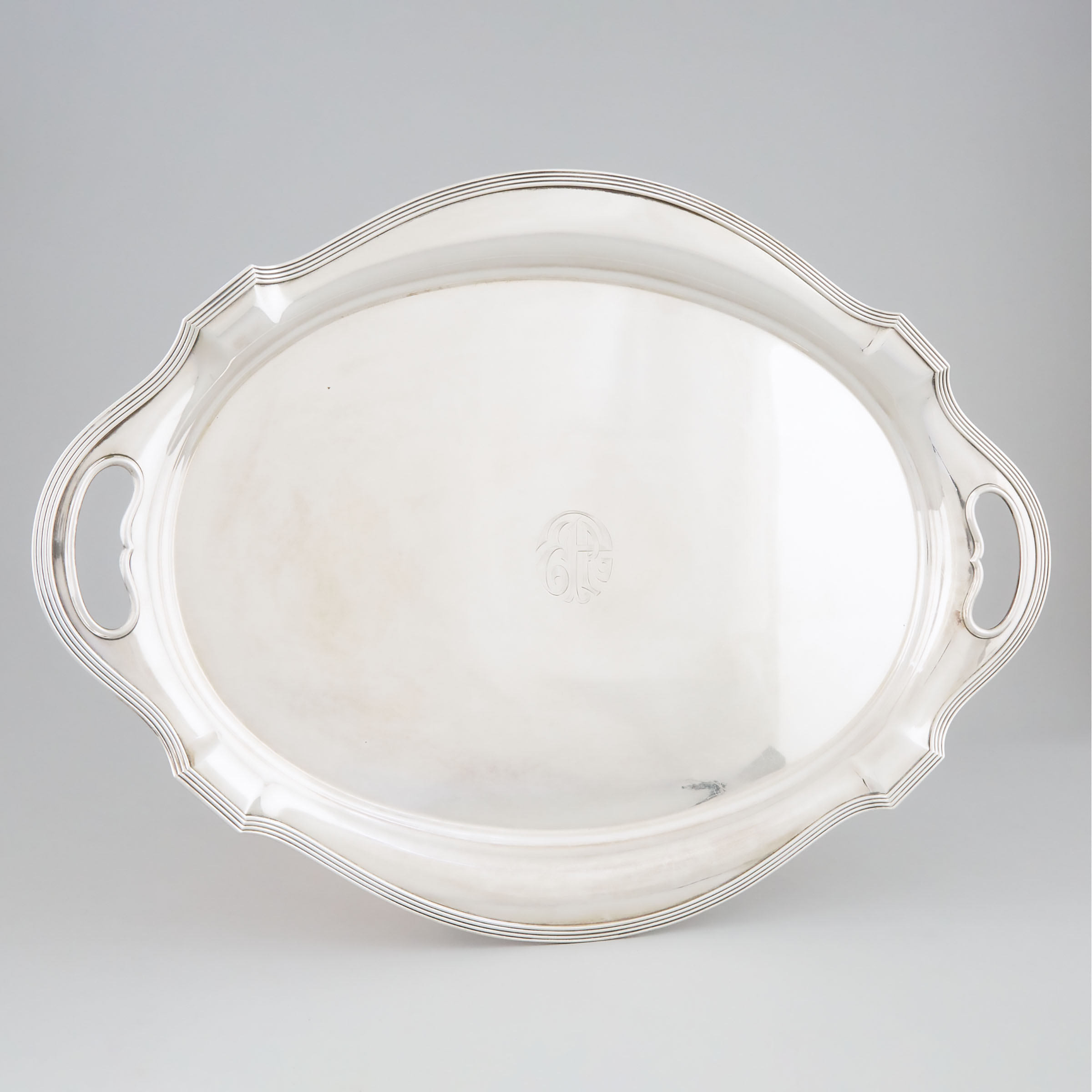 American Silver Two-Handled Oval Serving Tray, Gorham Mfg. Co., Providence, R.I., 1922