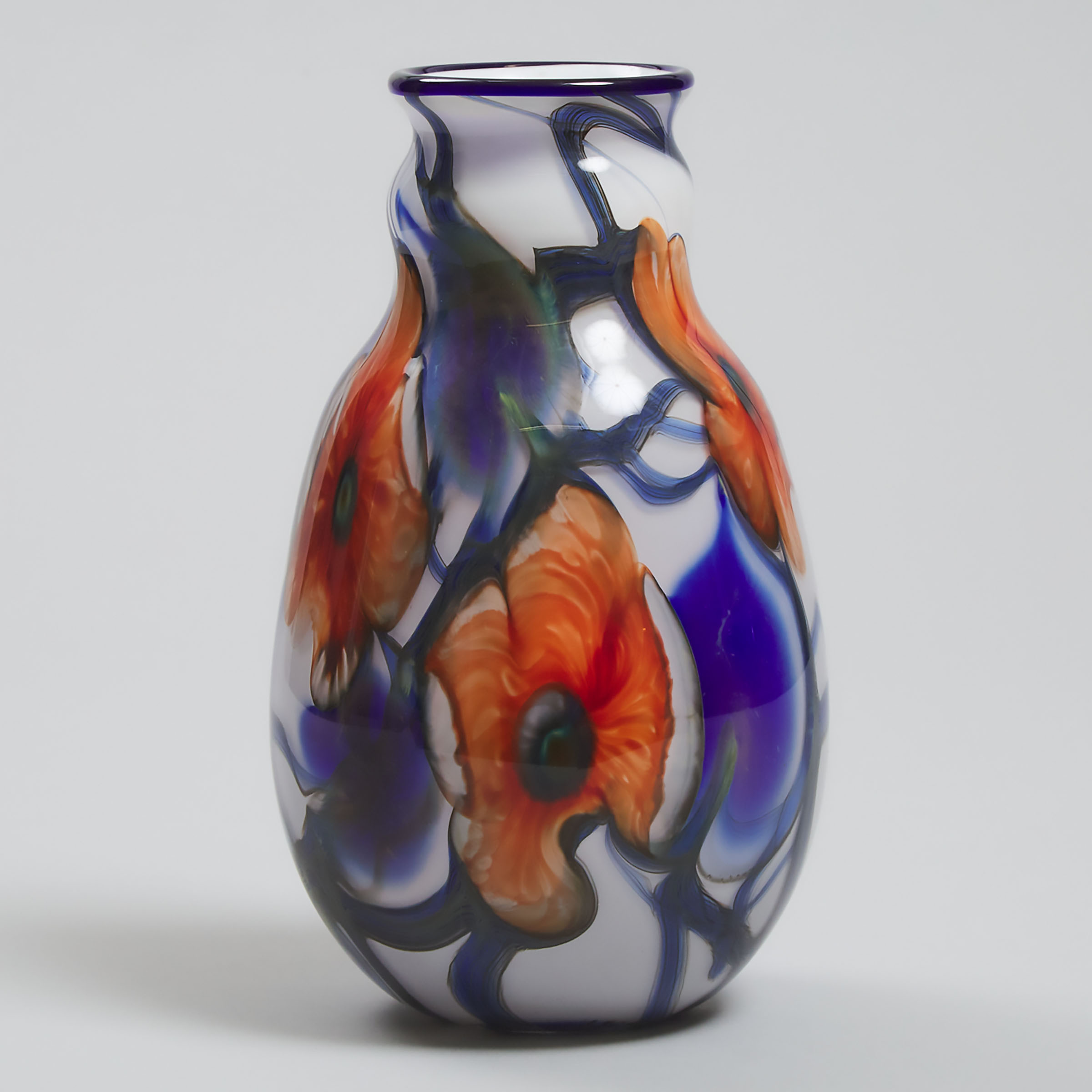 Charles Lotton (American, b.1935), 'Multi-Flora' Glass Vase, 1978
