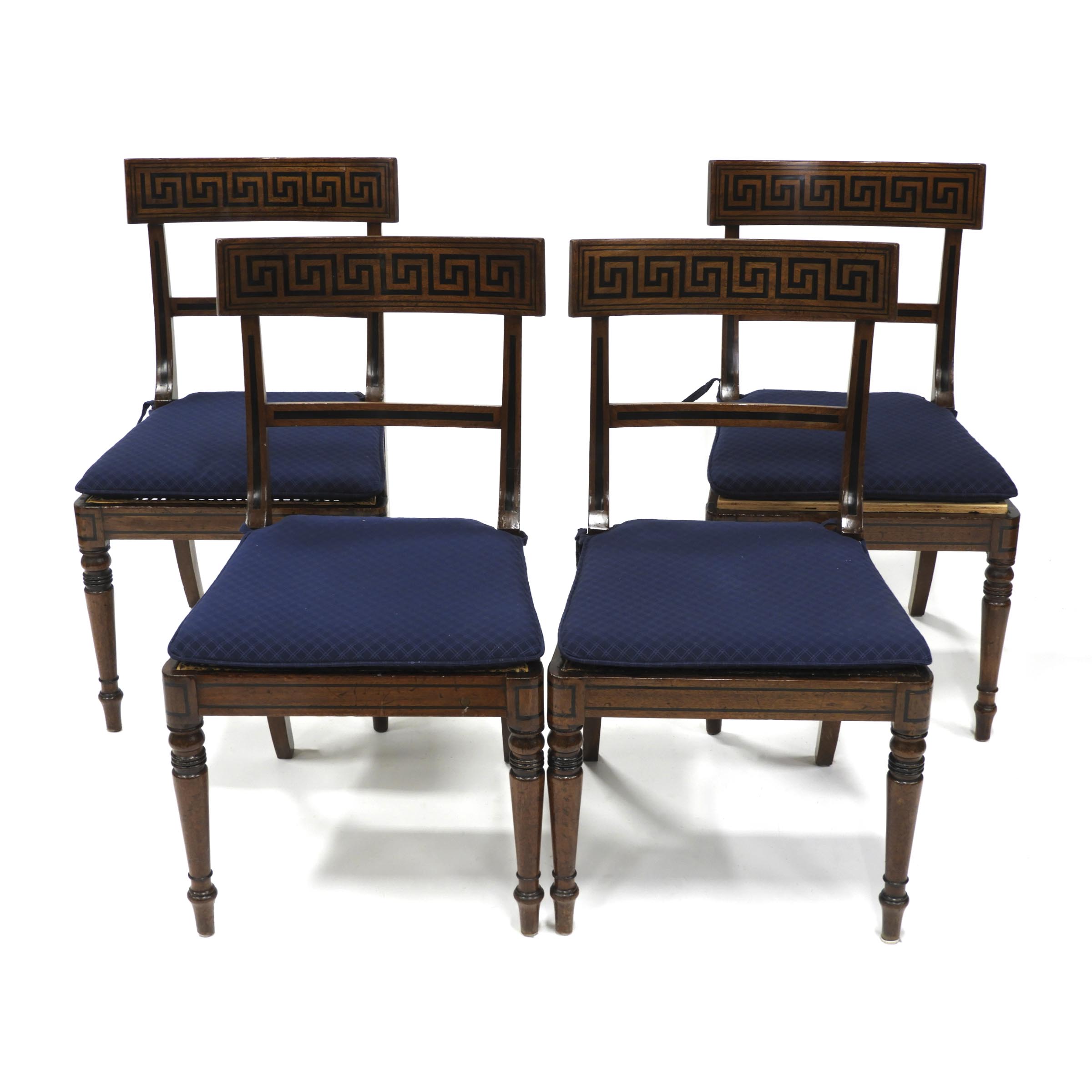 Set of Four English Regency Mahogany Side Chairs, c.1820