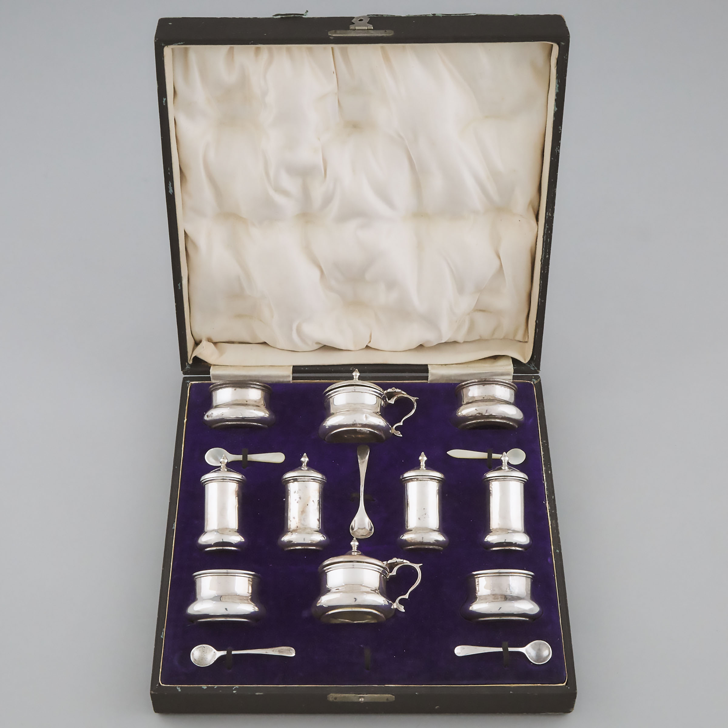 English Silver Condiment Set, Deakin & Francis, Birmingham, 1919/20