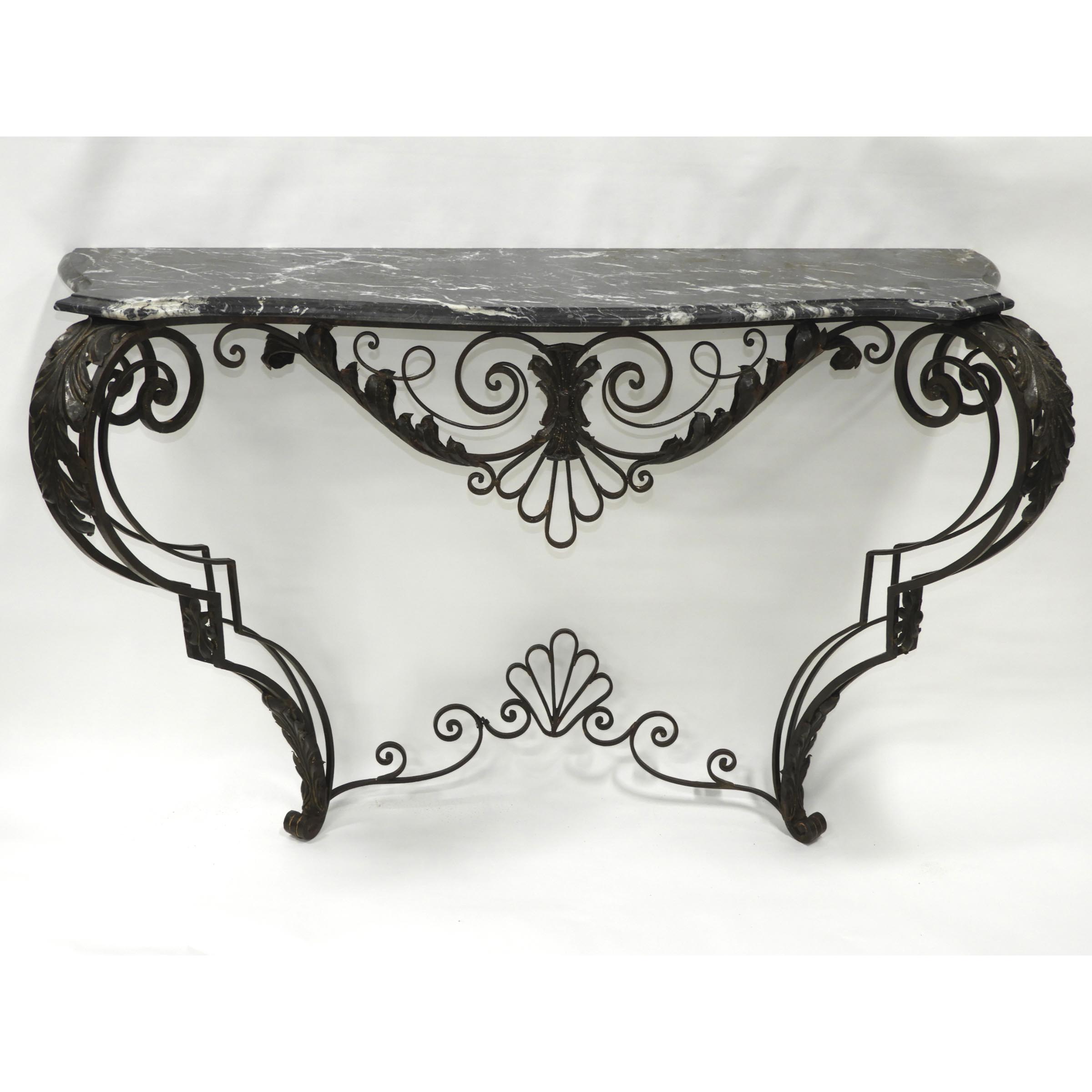 Spanish Wrought Iron Console Table, early 20th century