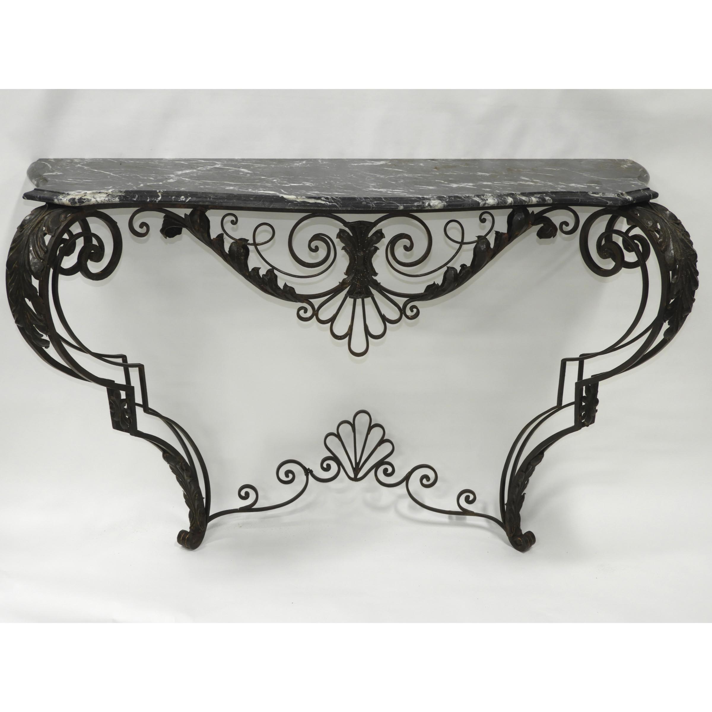 Spanish Wrought Iron Console Table, early 20th century