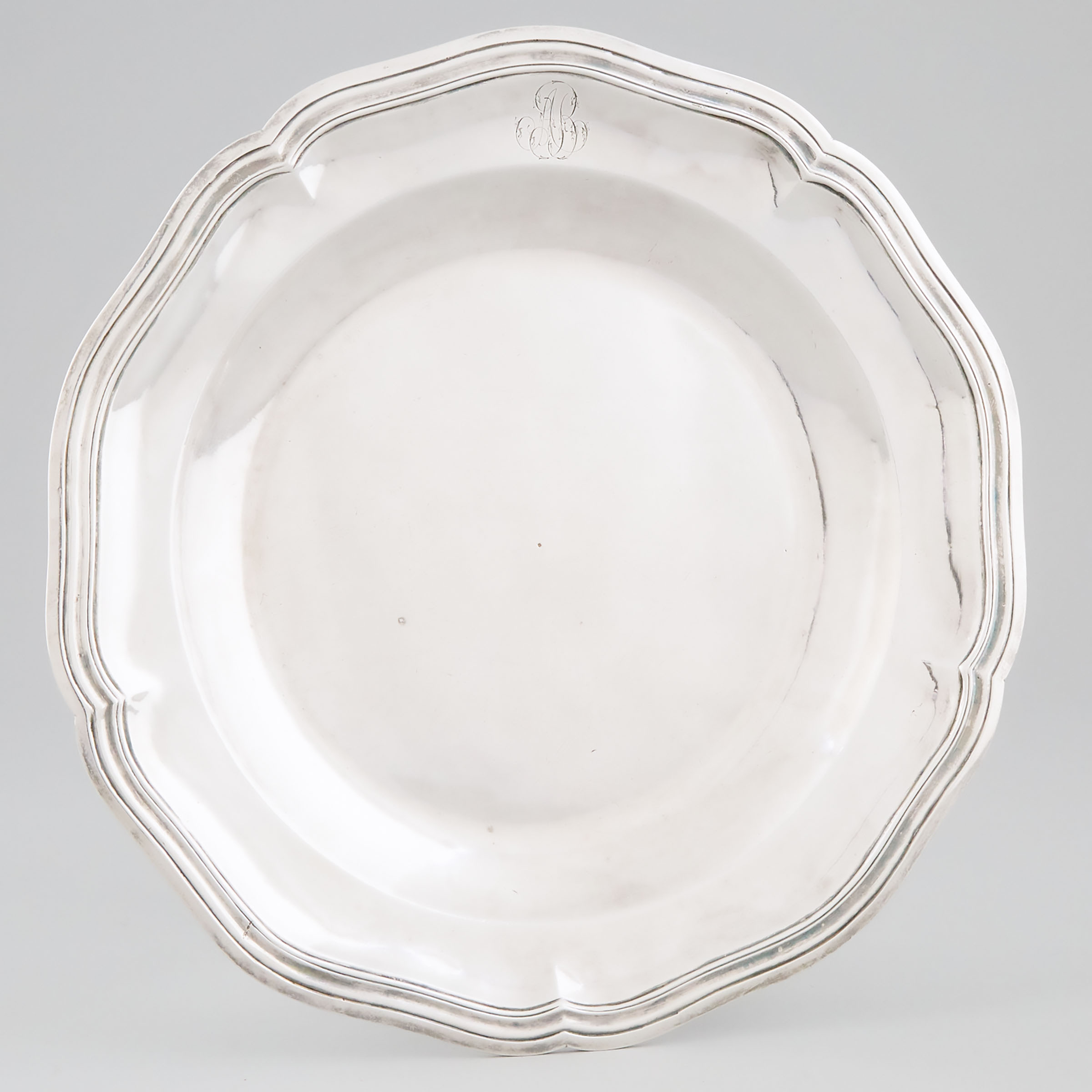 French Silver Circular Dish, Paris, 1777