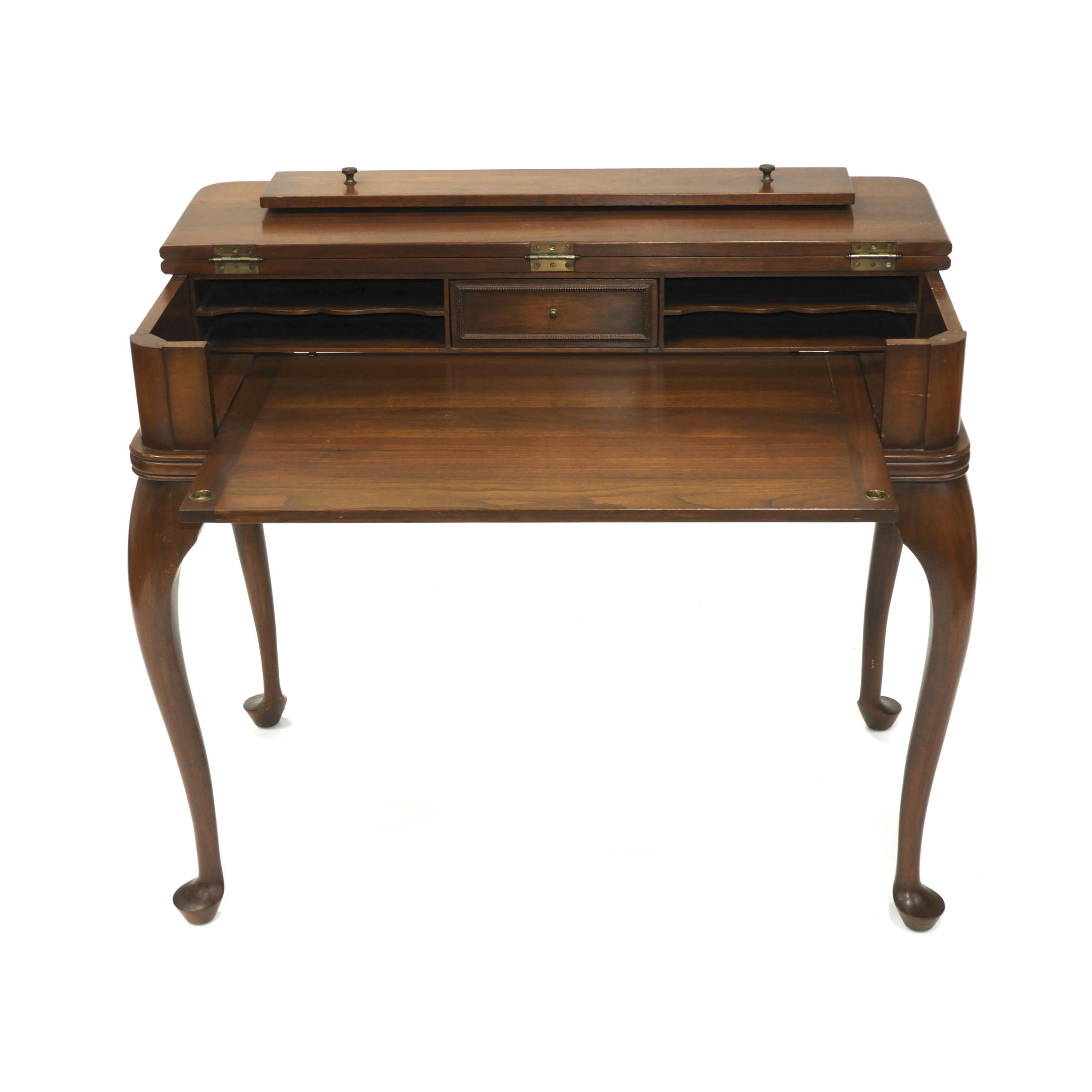Queen Anne Style Walnut Desk, mid 20th century