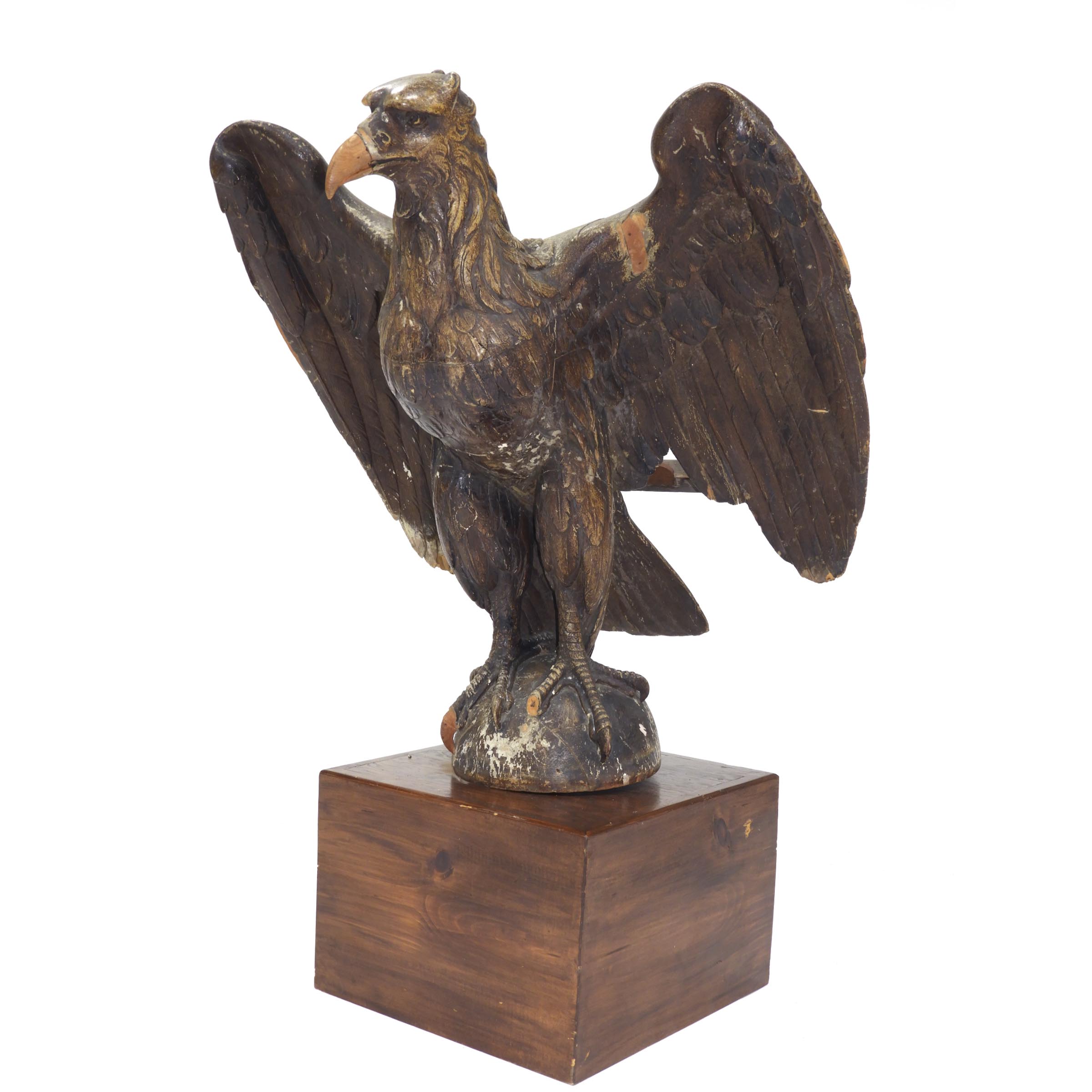 Carved and Painted Eagle Form Lectern, 19th century