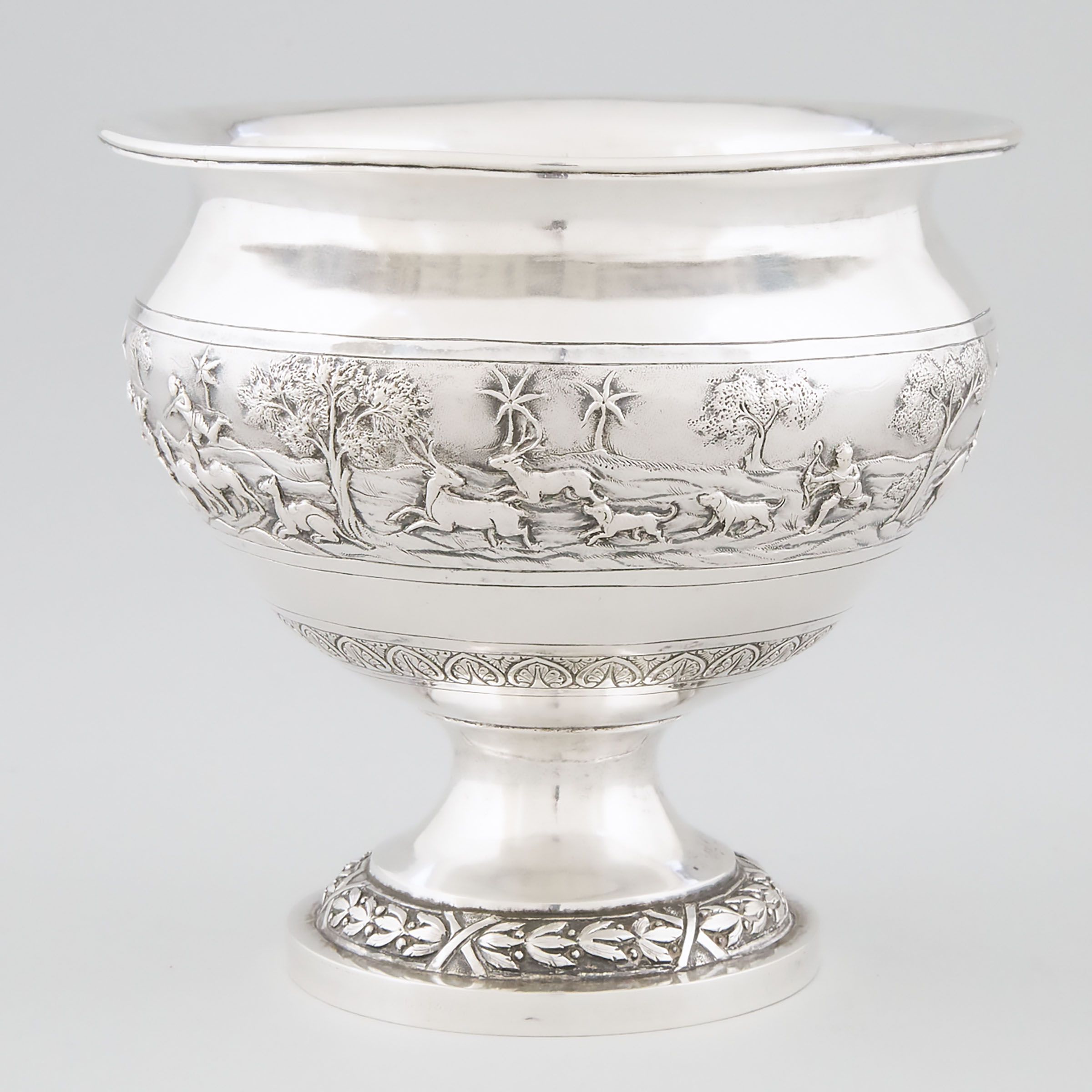Indian Silver Footed Bowl, early 20th century