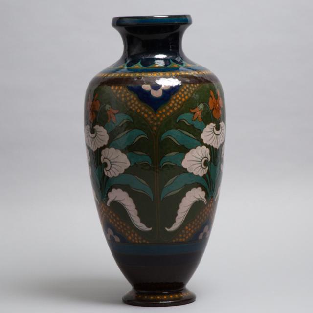 Large Arnhem Glazed Earthenware Vase, early 20th century