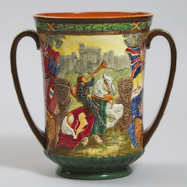 Royal Doulton King George VI and Queen Elizabeth Coronation Loving Cup, 266/2000, c.1937