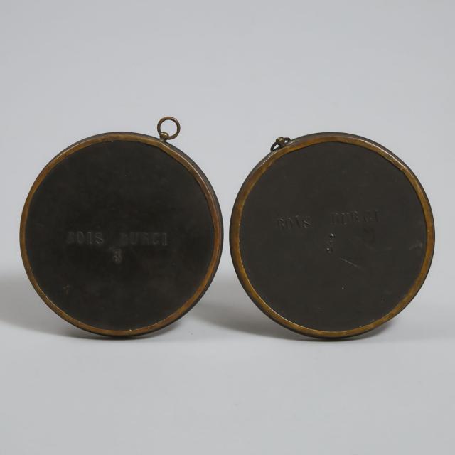 Pair of 'Bois Durci' Portrait Medallions with Profiles of Queen Victoria and Prince Albert, c.1860