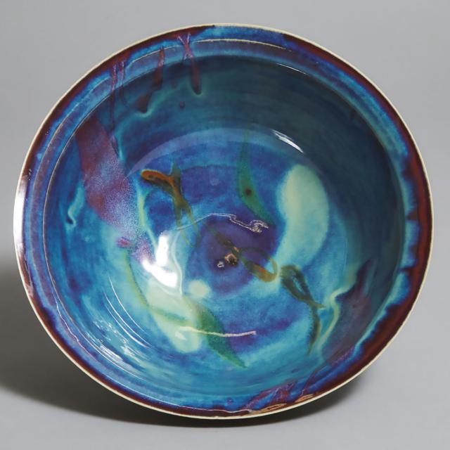 Kayo O'Young (Canadian, b.1950), Blue and Red Glazed Bowl, 1997