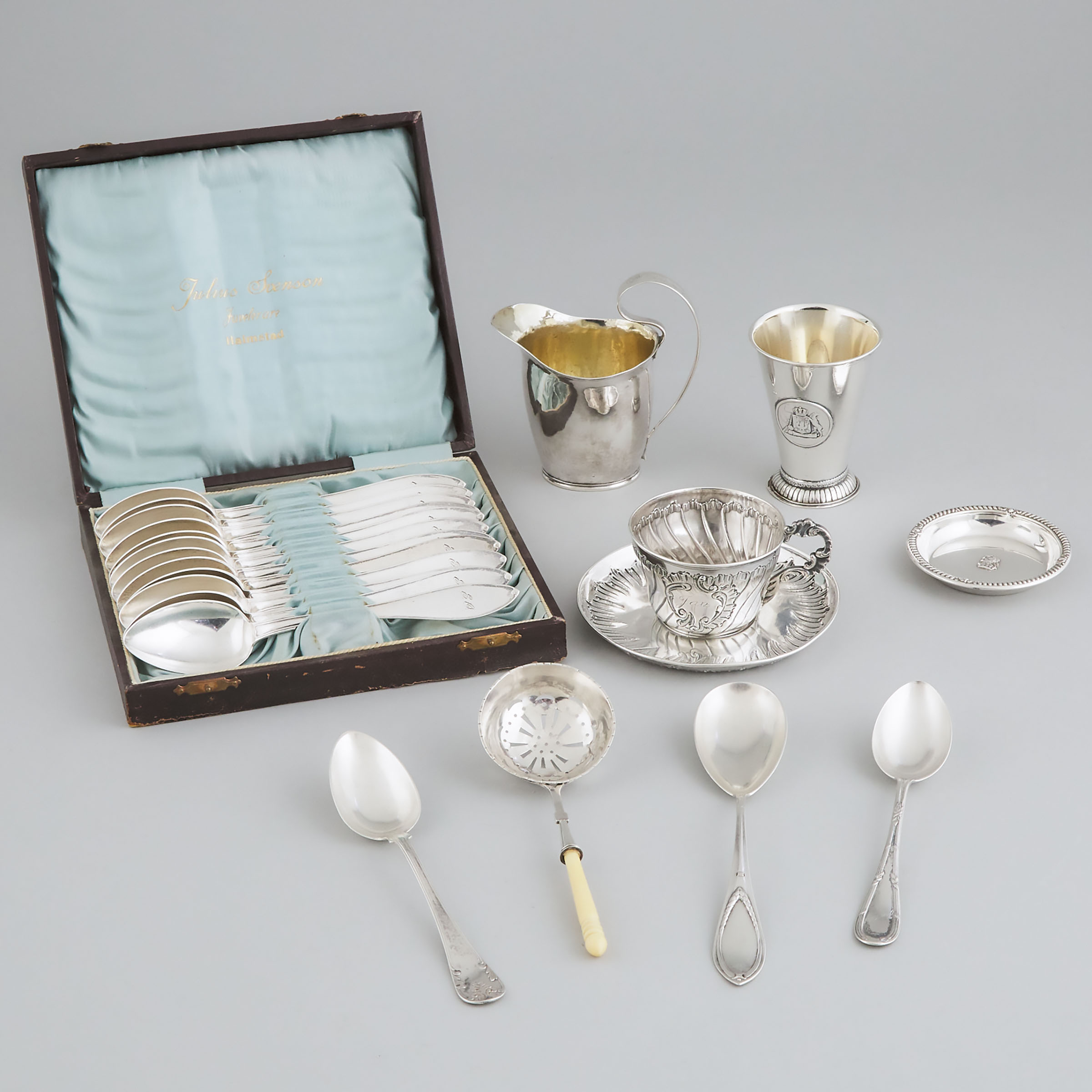 Group of Mainly Swedish Silver, 19th/20th century