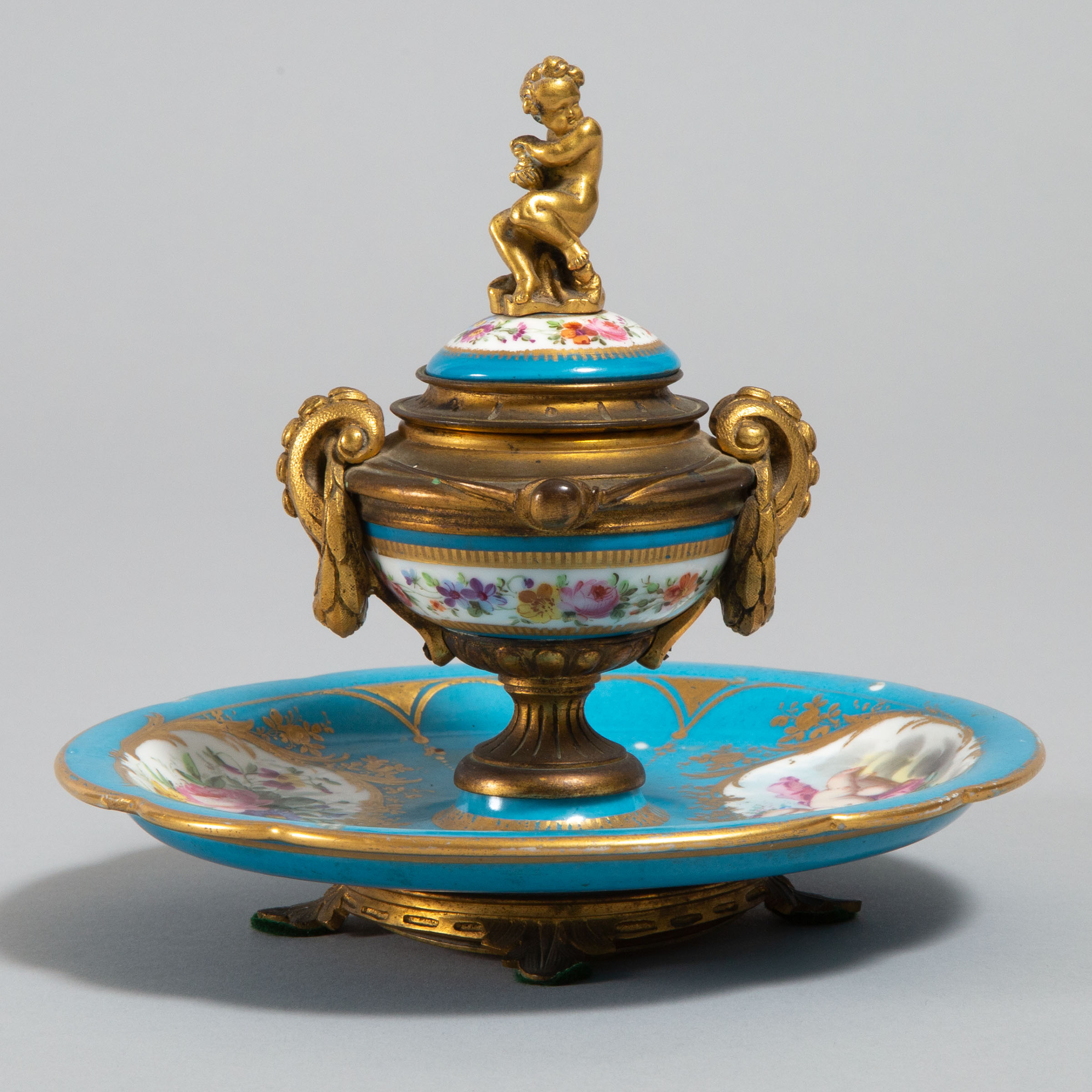 Gilt Bronze Mounted 'Sèvres' Inkstand, late 19th century