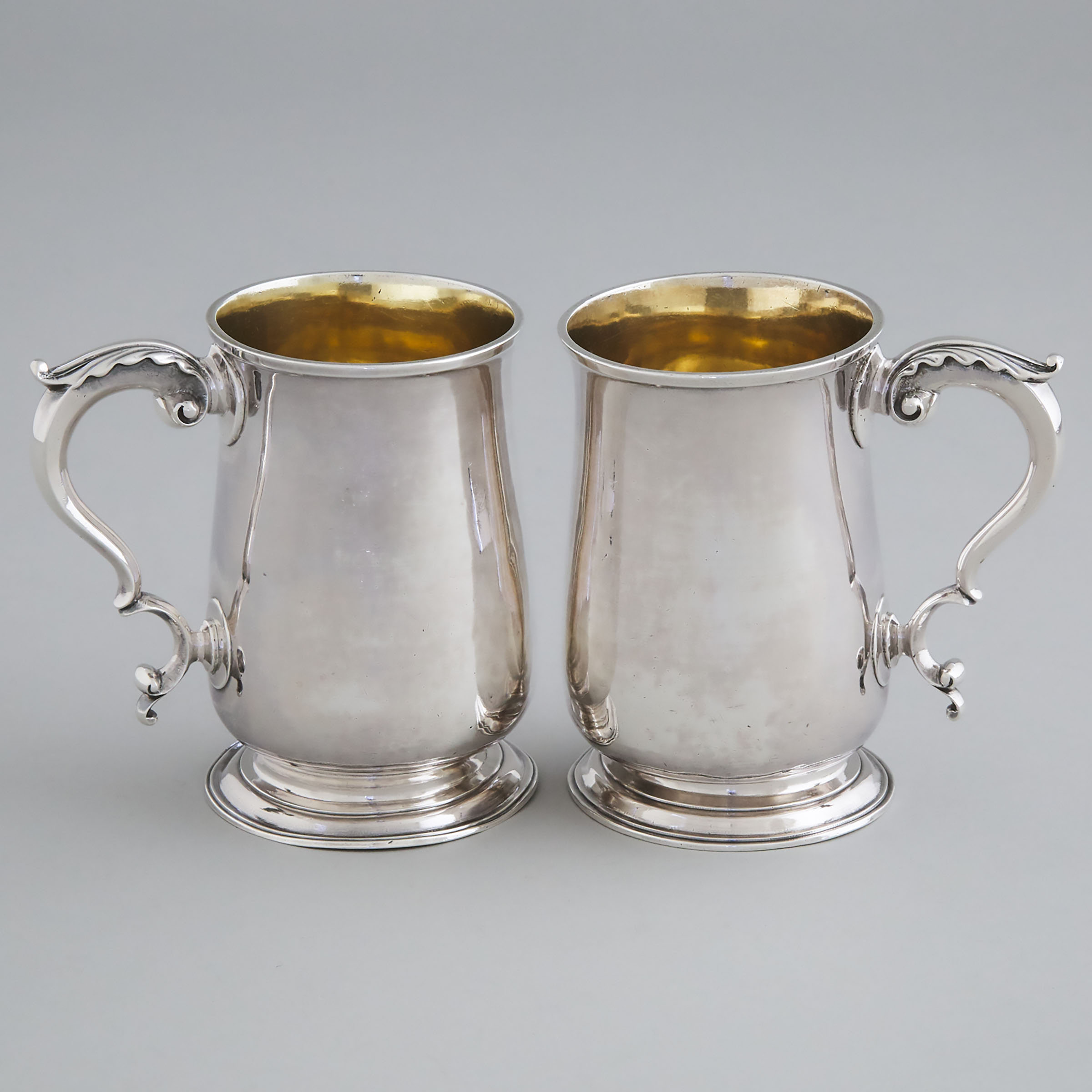 Pair of George III Silver Baluster Mugs, Thomas Wallis I, London, 1780