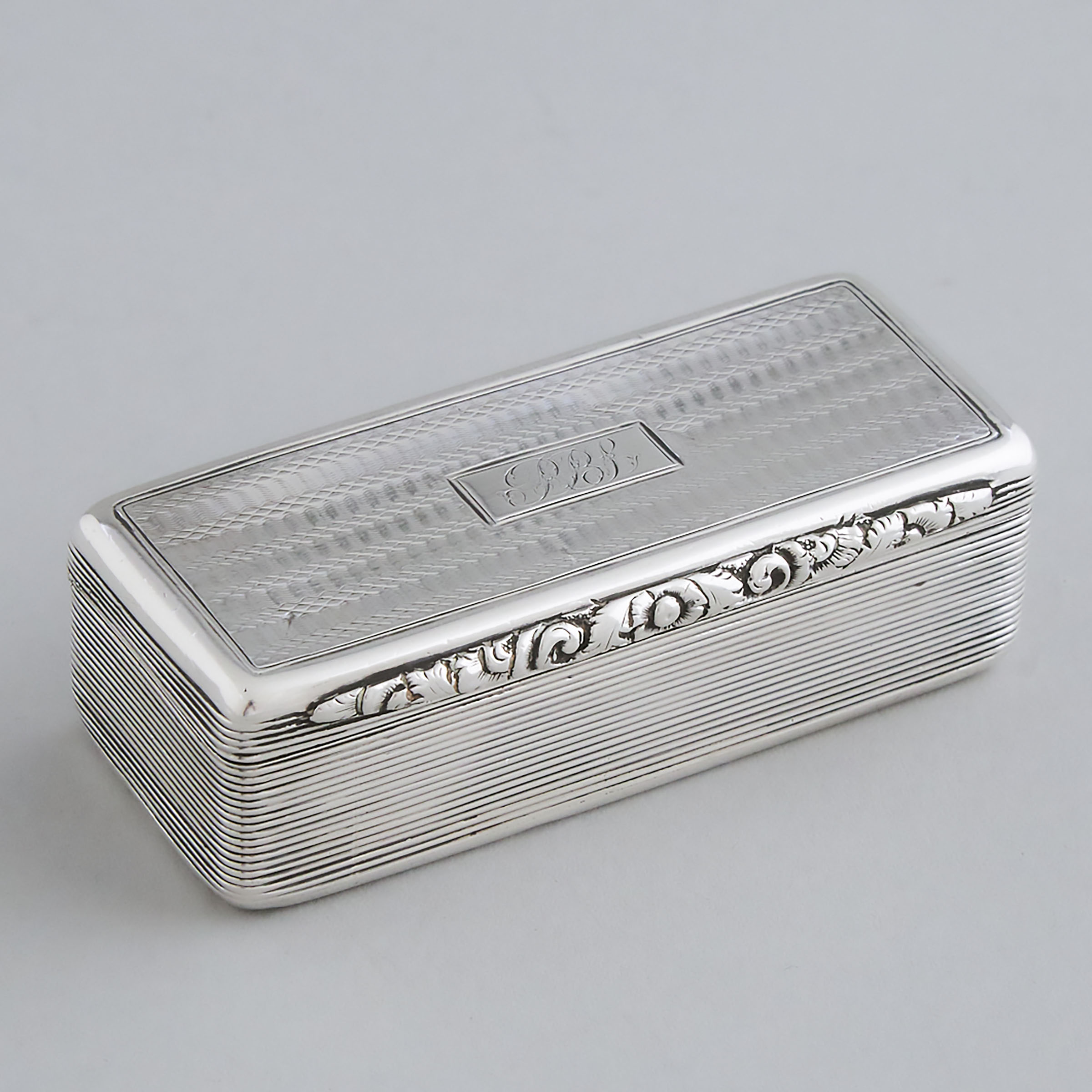 William IV Silver Rectangular Snuff Box, Edward Smith, Birmingham, 1834