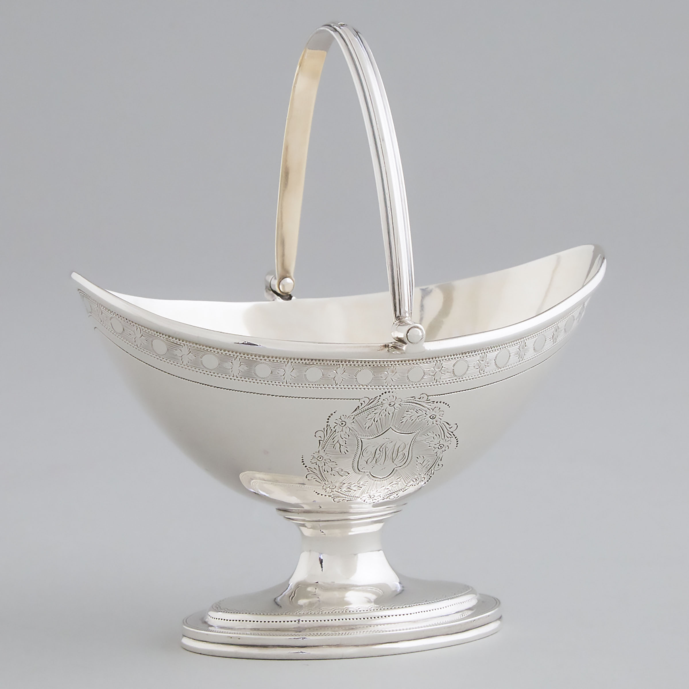 George III Silver Oval Sugar Basket, Samuel Godbehere & Edward Wigan, London, 1798