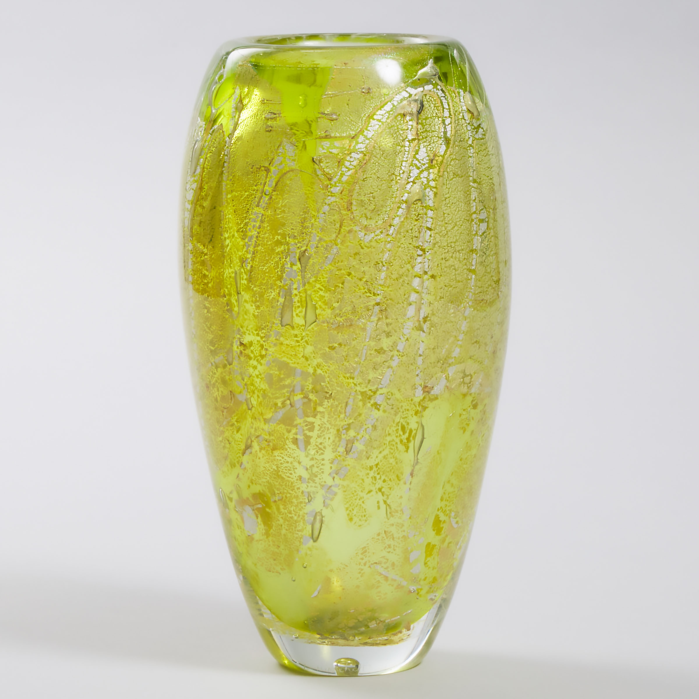 Christopher Ries (American, b.1952), Internally Decorated Glass Vase, 1979