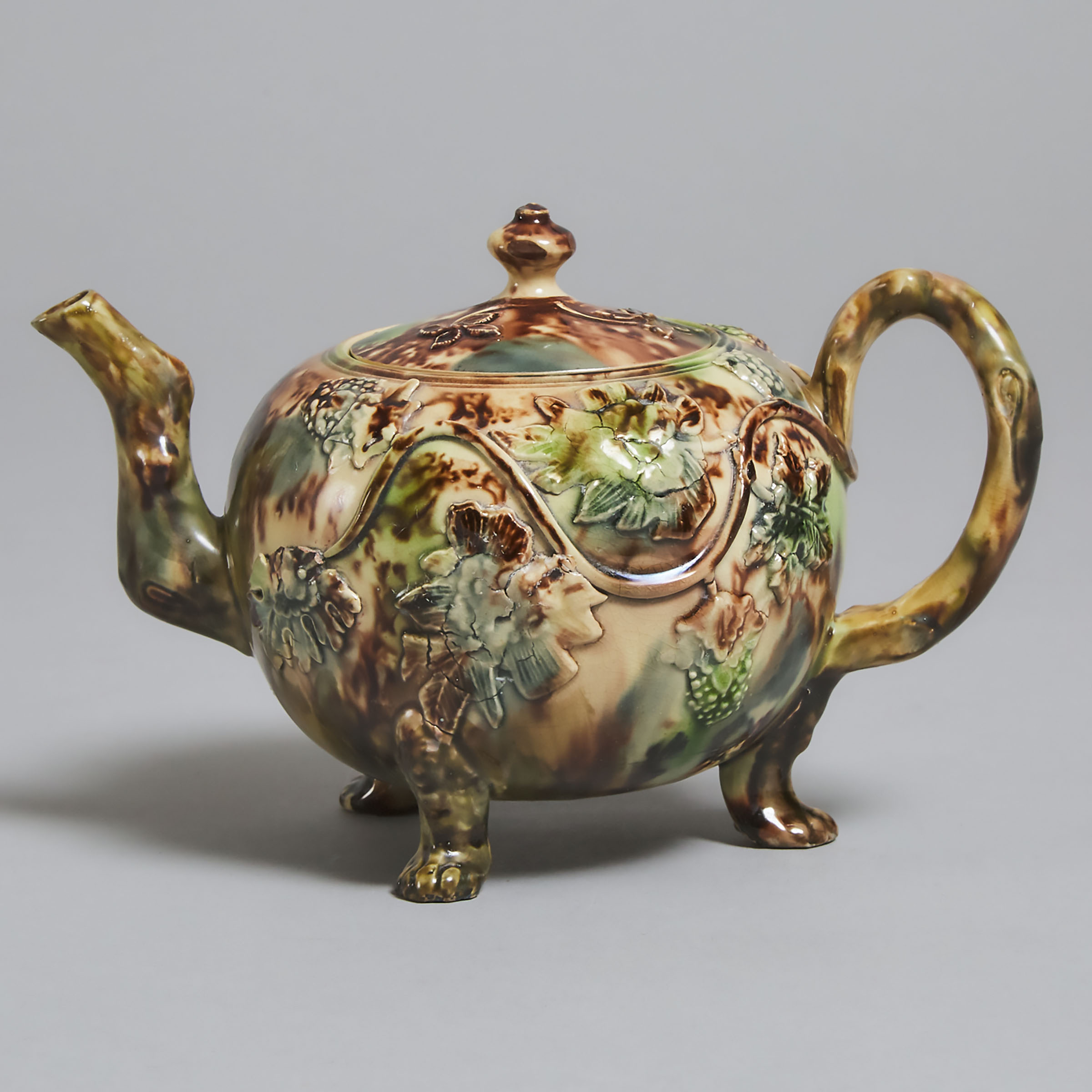Whieldon-Type Creamware Teapot, c.1755