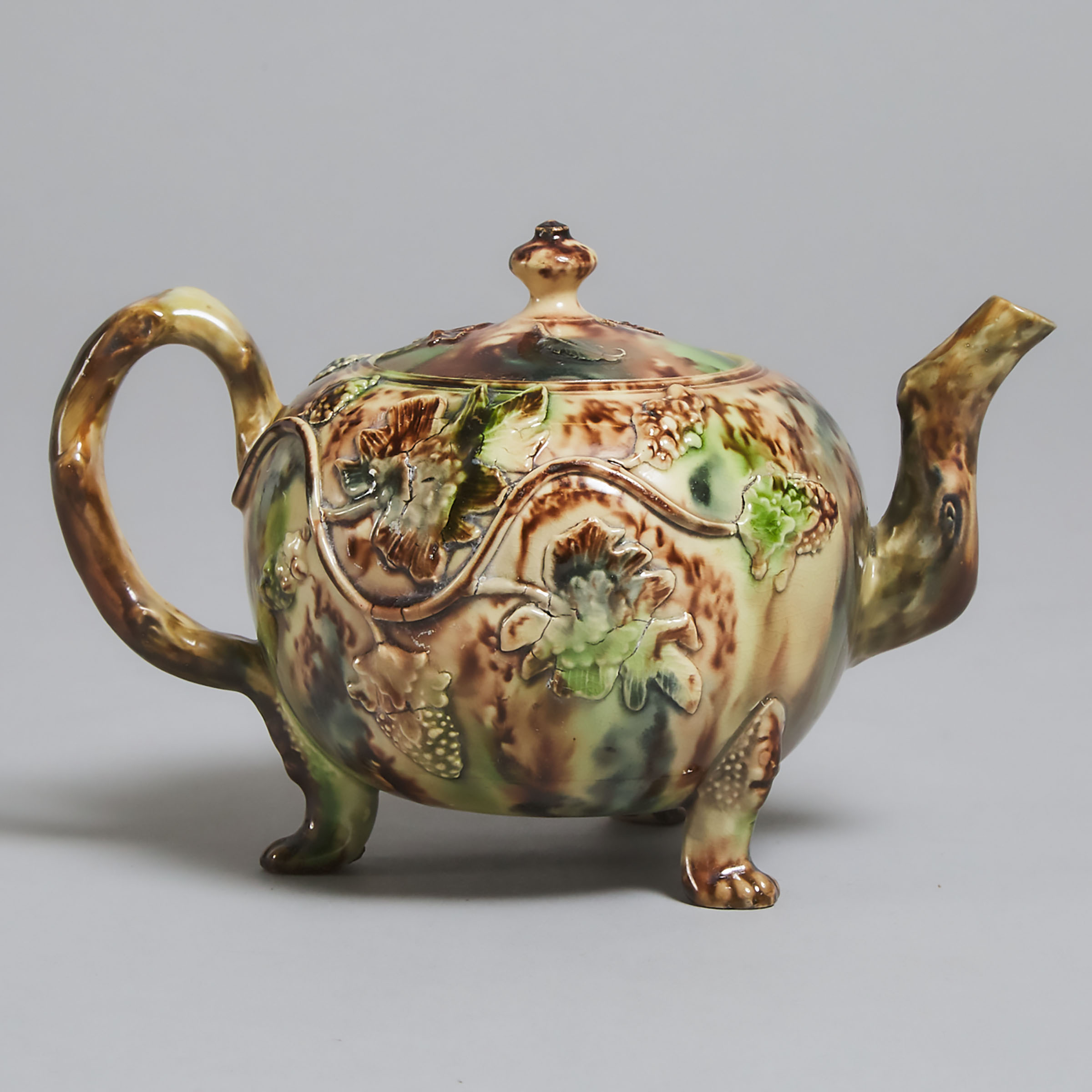 Whieldon-Type Creamware Teapot, c.1755