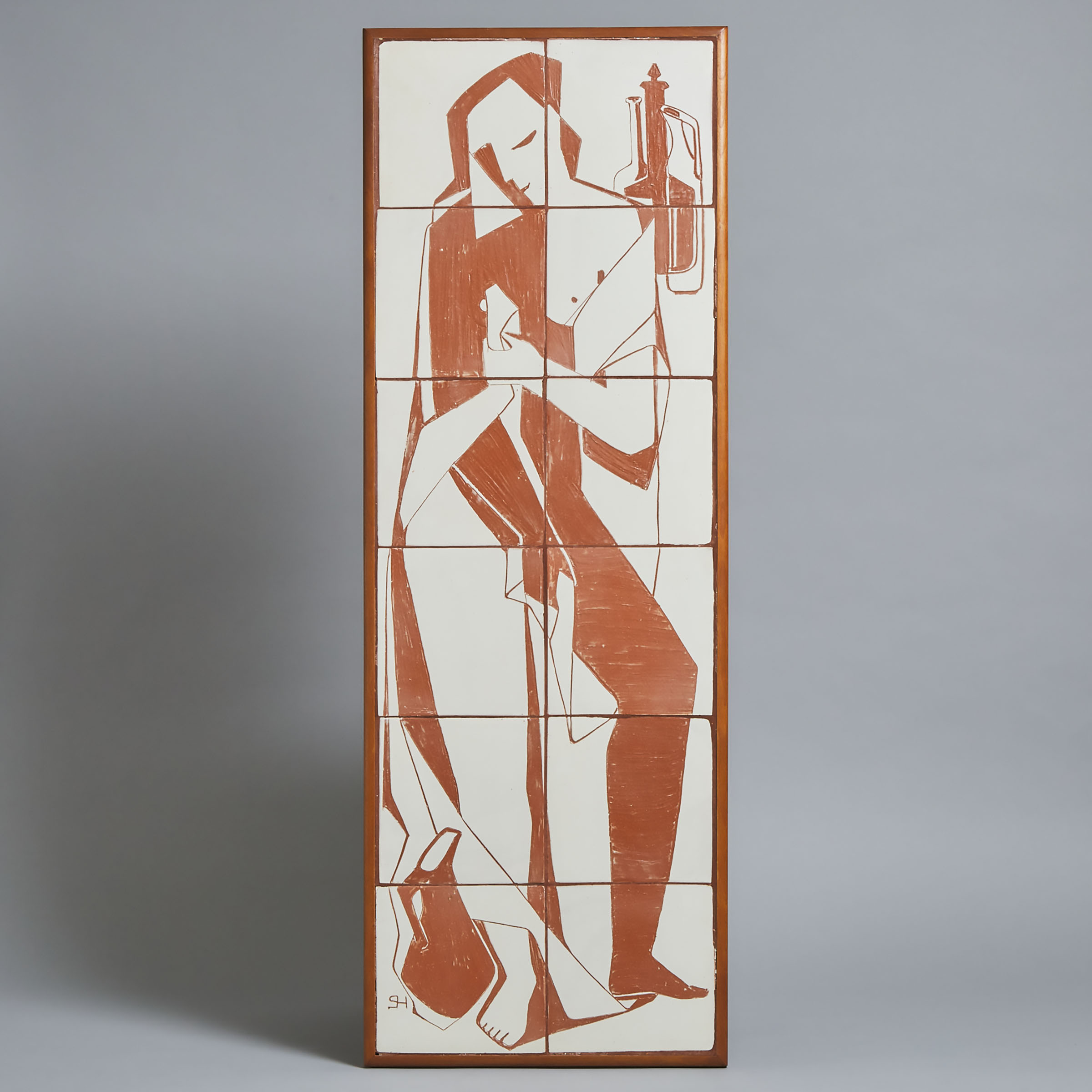 Brooklin Pottery Rectangular Tile Panel, Susan Harlander, c.1978