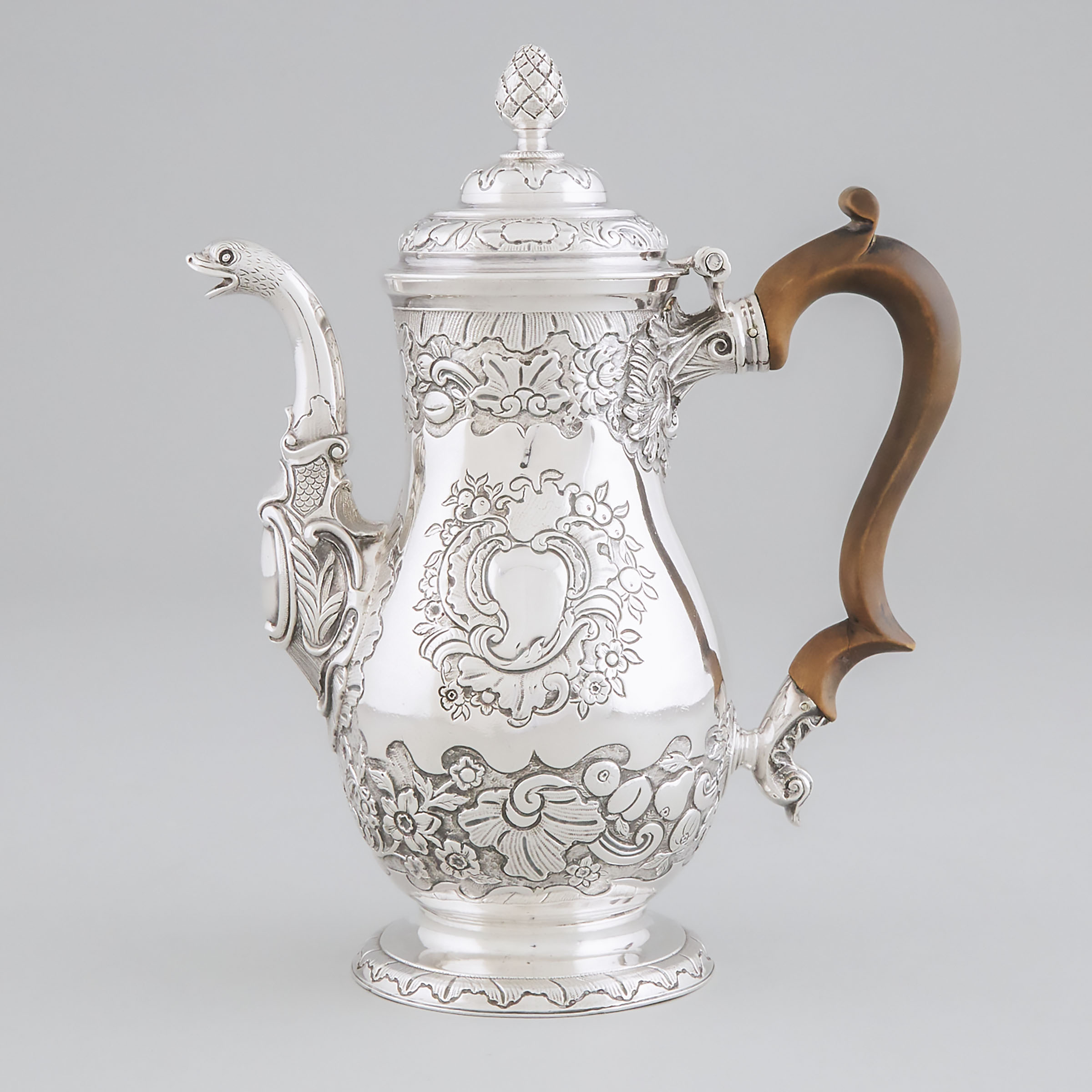 George III Silver Coffee Pot, Newcastle, 1774