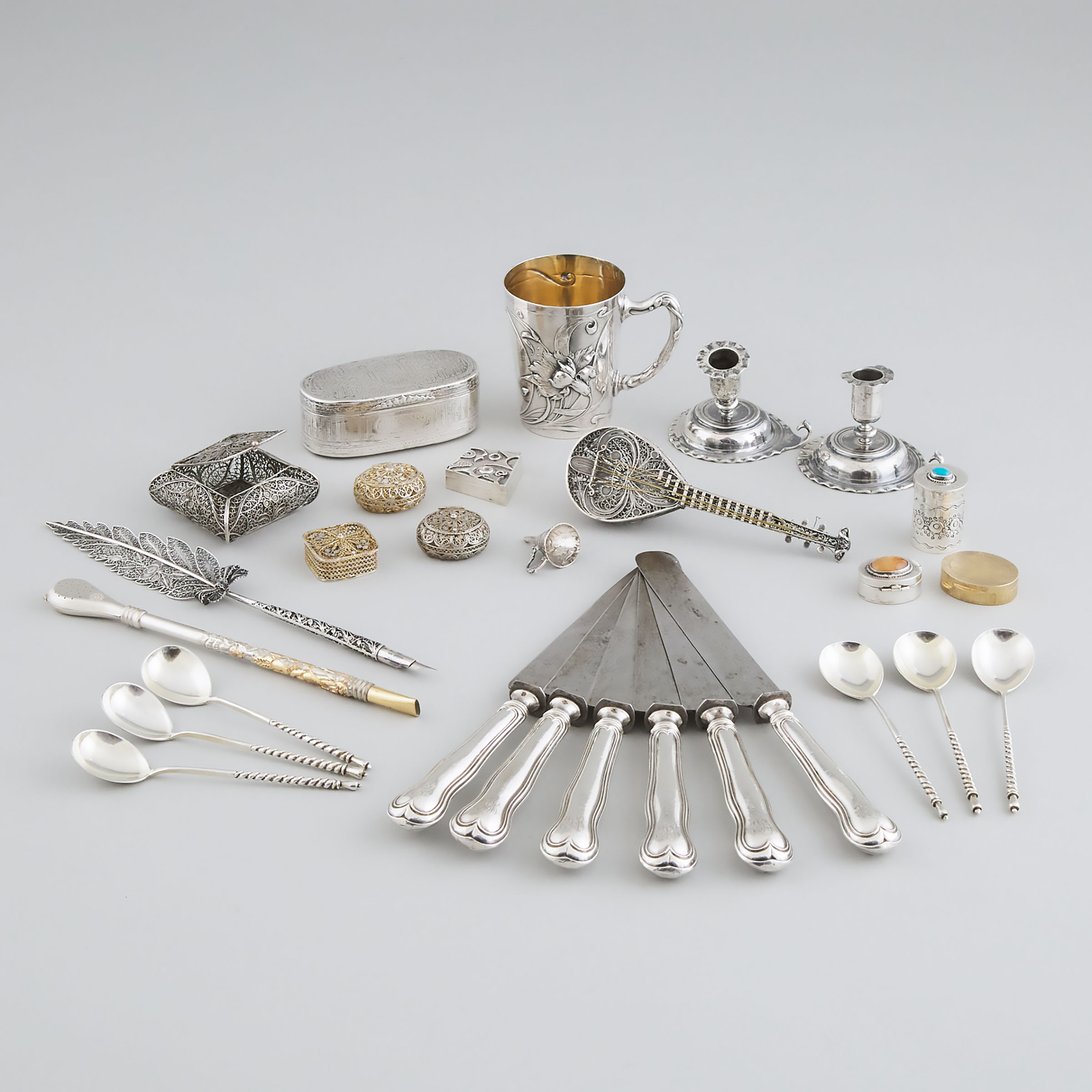 Group of Mainly Continental Silver, 19th/20th century