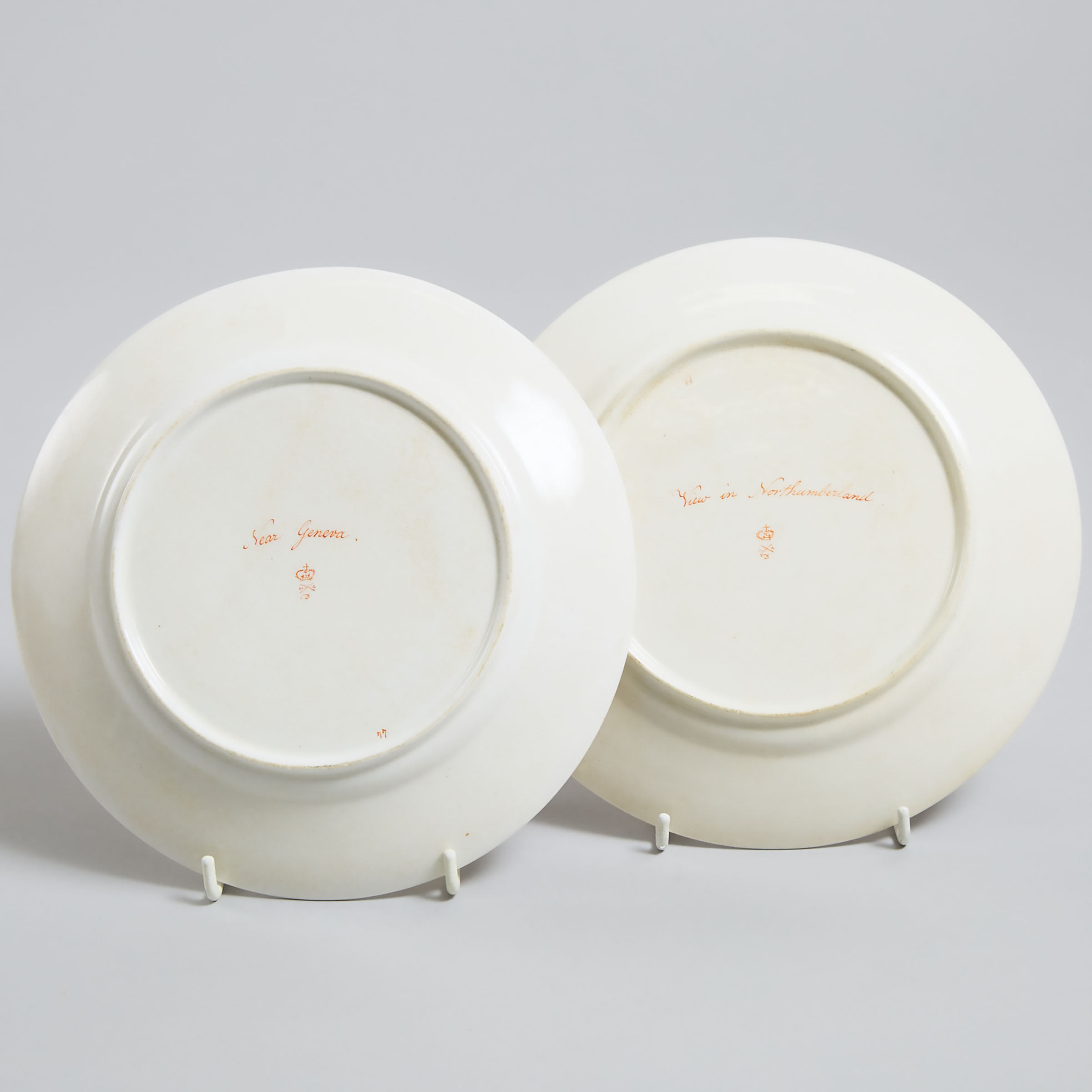 Pair of Derby Topographical Plates, c.1815